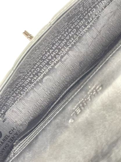 CHANEL - All Black Lambskin Chain Pochette Bag