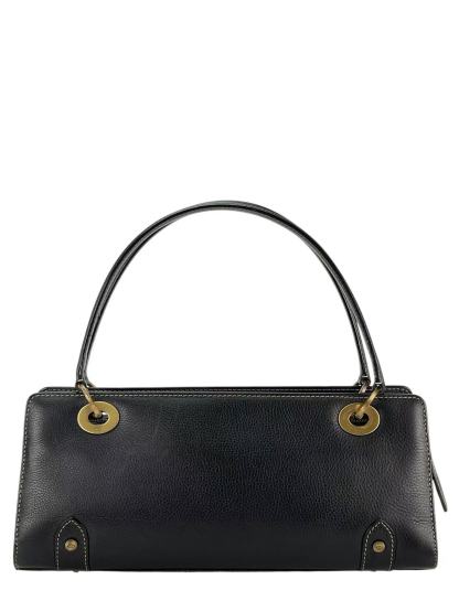 CHRISTIAN DIOR - Black East West Lady Calfskin Handbag