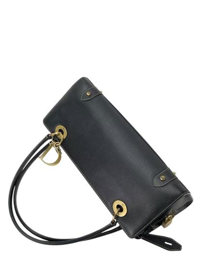CHRISTIAN DIOR - Black East West Lady Calfskin Handbag