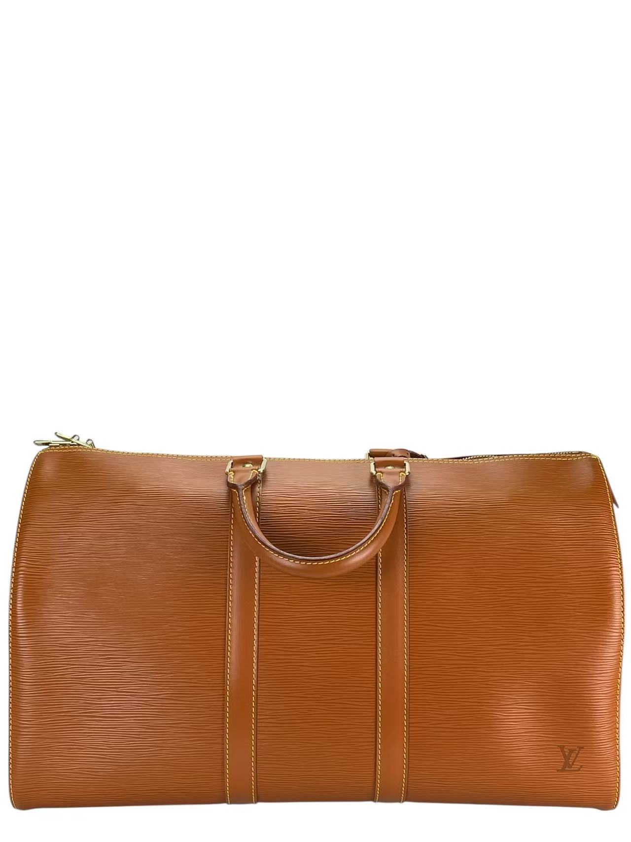 LOUIS VUITTON - Keepall 45 Boston Epi Canvas Brown Handbag