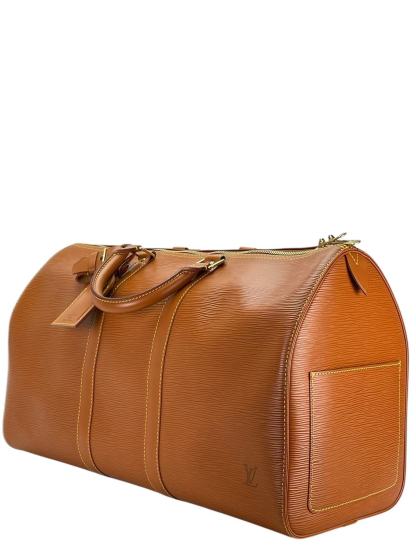 LOUIS VUITTON - Keepall 45 Boston Epi Canvas Brown Handbag