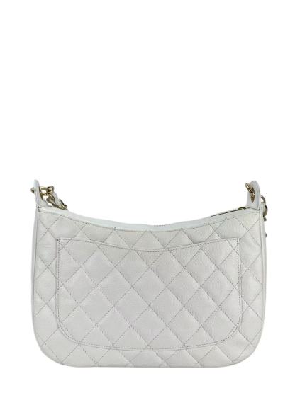 CHANEL - Coco Mark Hobo Shoulder Bag White Caviar 