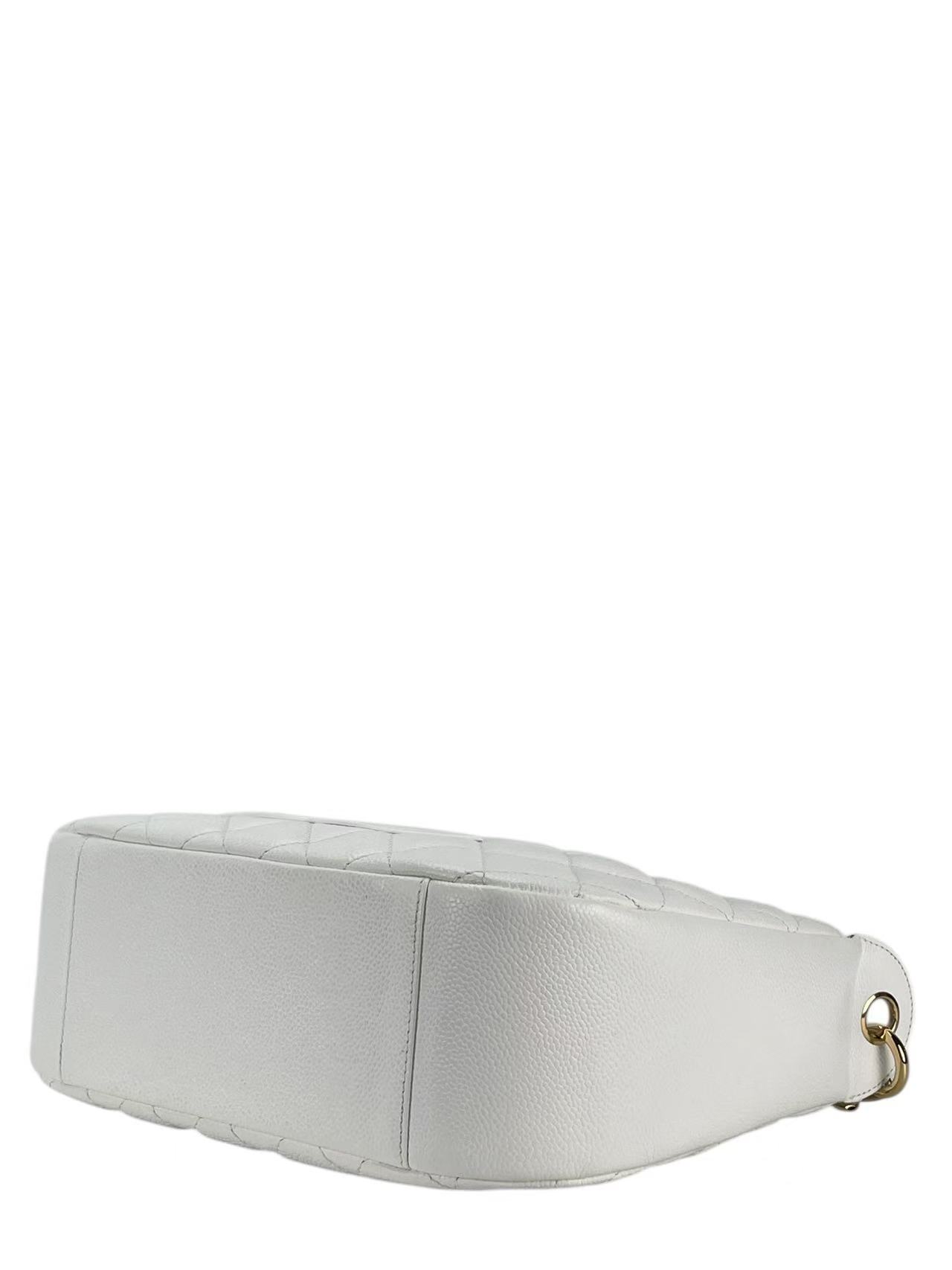 CHANEL - Coco Mark Hobo Shoulder Bag White Caviar 