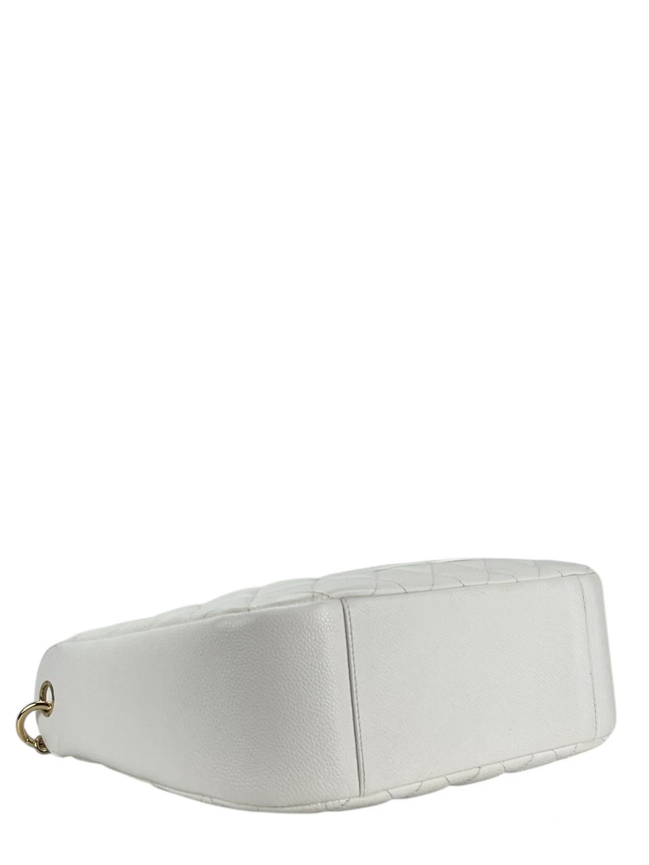 CHANEL - Coco Mark Hobo Shoulder Bag White Caviar 