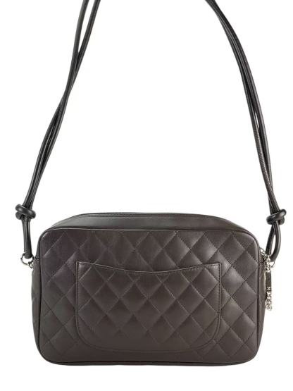 CHANEL - Dark Brown Calfskin Cambon Ligne Shoulder Bag