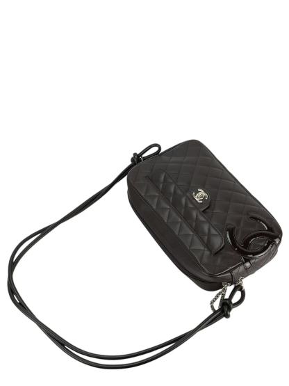 CHANEL - Dark Brown Calfskin Cambon Ligne Shoulder Bag