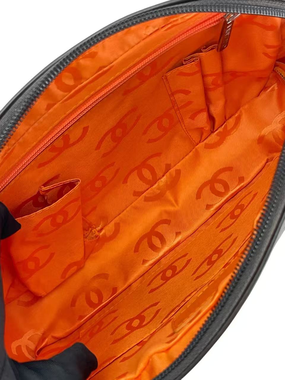 CHANEL - Dark Brown Calfskin Cambon Ligne Shoulder Bag