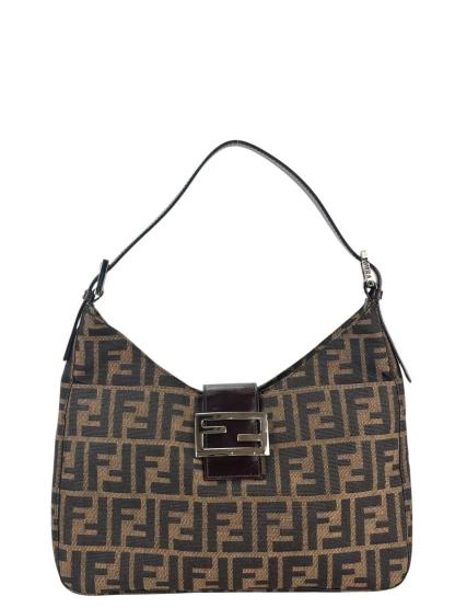 FENDI - Beige Zucca Mamma Handbag Gold Hardware