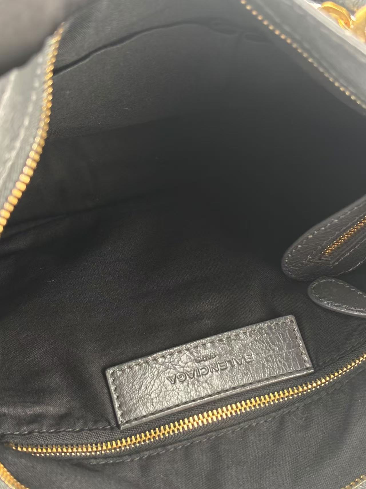 BALENCIAGA - Grey Calfskin Giant City Bag 2way Gold Hardware