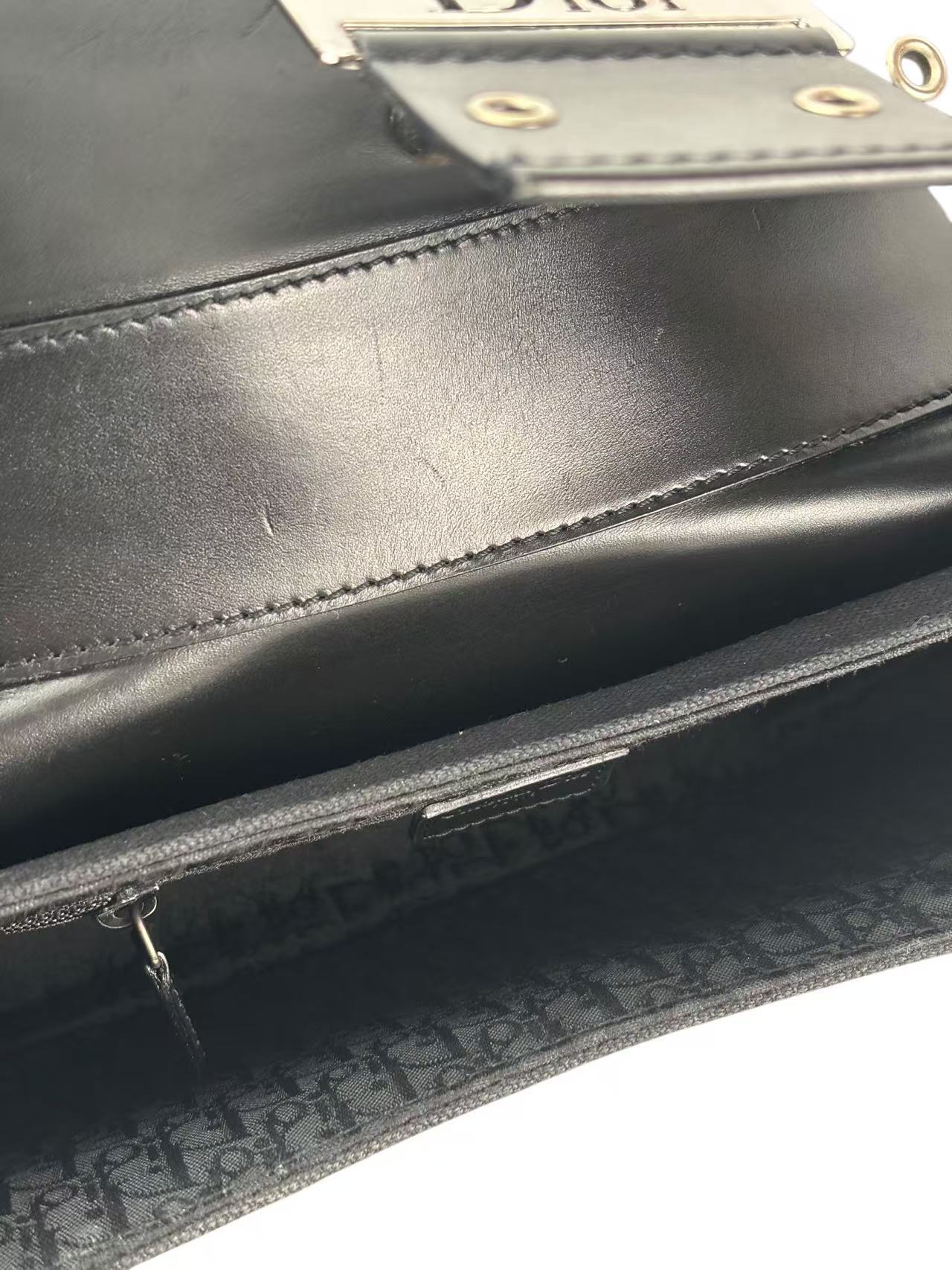 CHRISTIAN DIOR - 2002 Black Trotter Street Chic Shoulder Bag