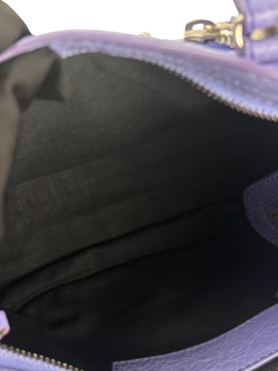 BALENCIAGA - Purple Calfskin Giant City 2way Bag Sliver Hardware