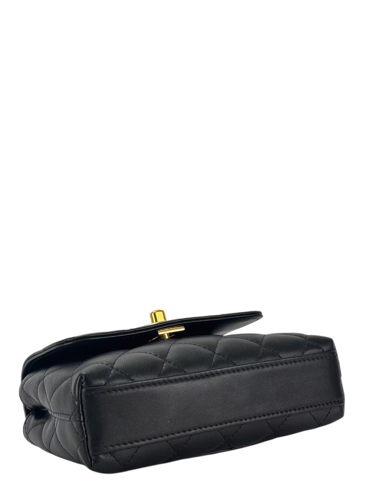 CHANEL - 25A Coco Handle Nano Black Caviar Gold Hardware