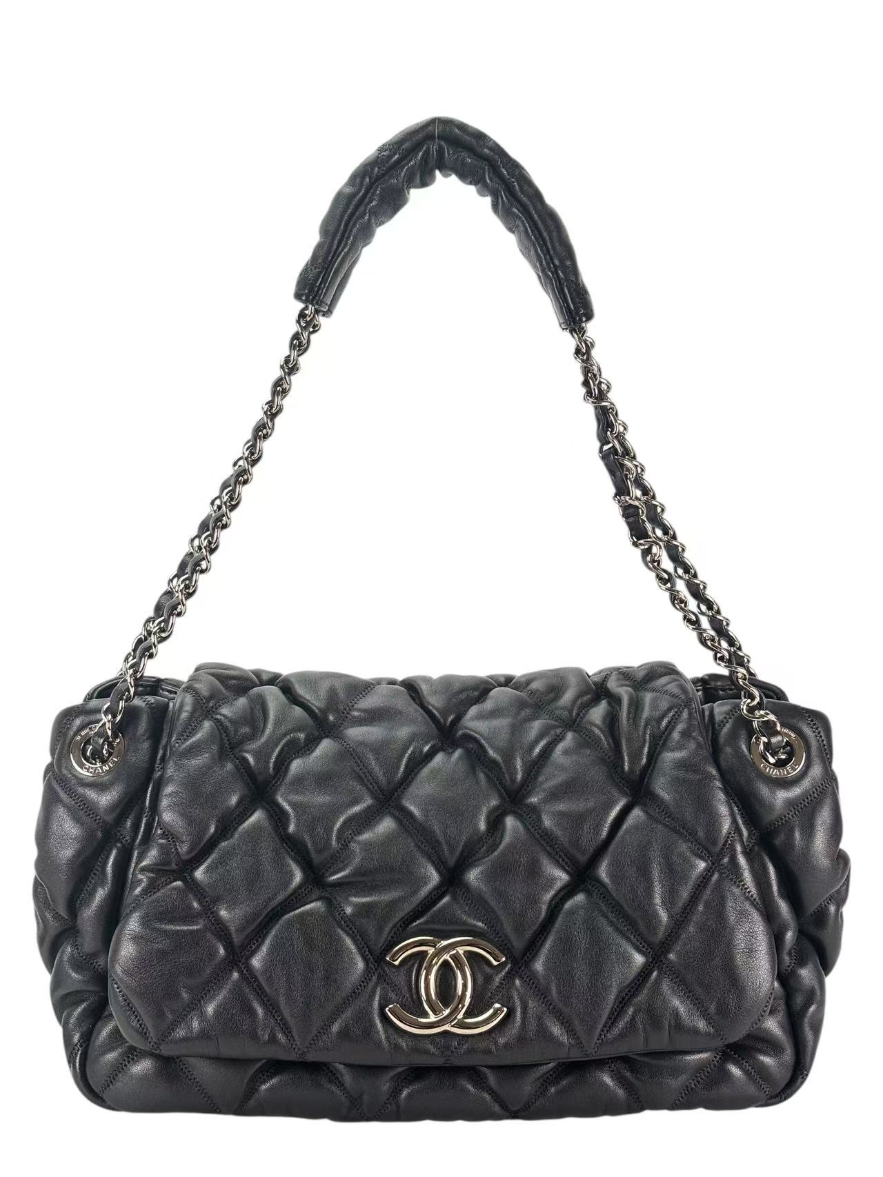 CHANEL - Bubble Quilted Leather Shoulder Bag