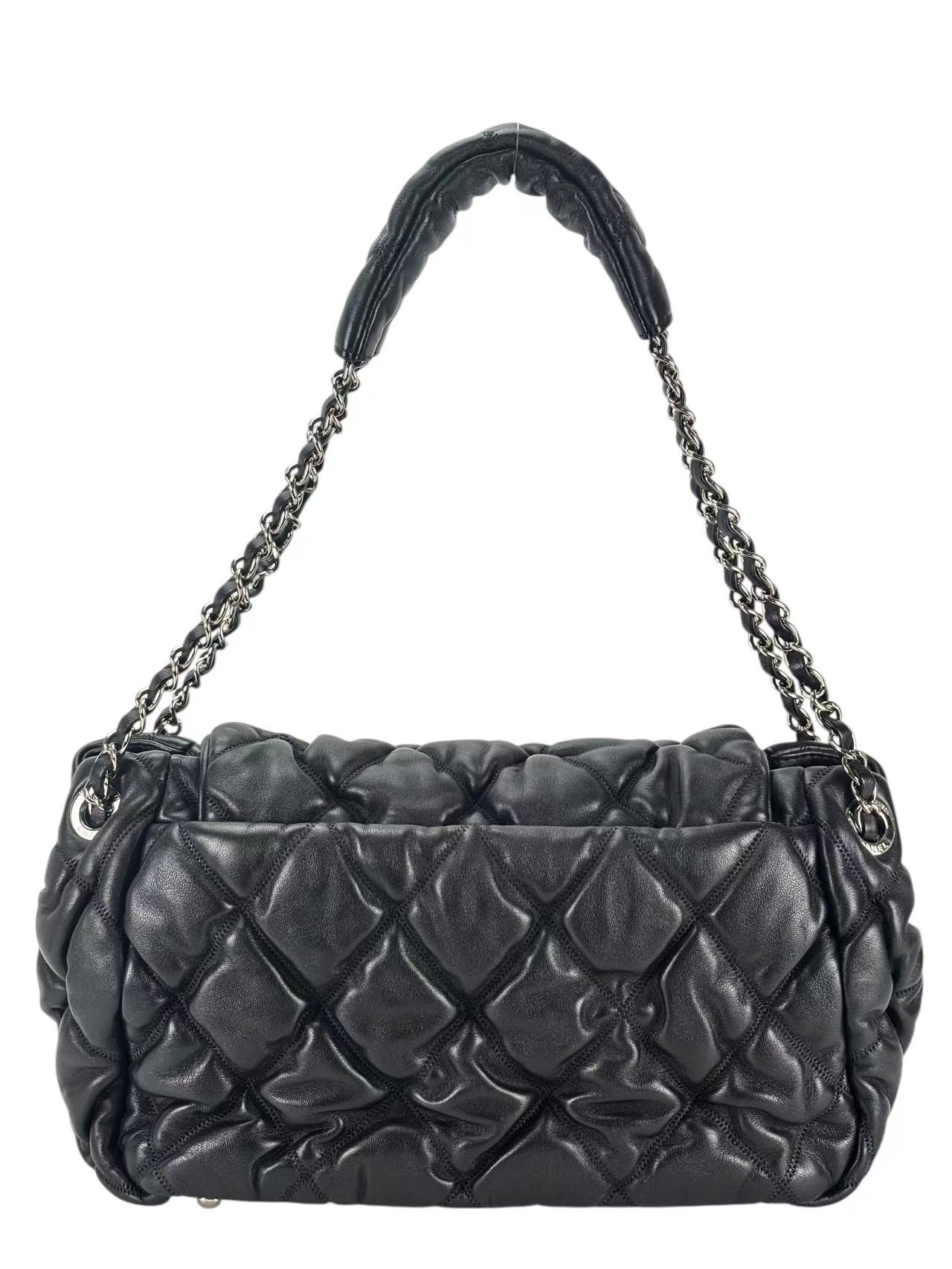 CHANEL - Bubble Quilted Leather Shoulder Bag