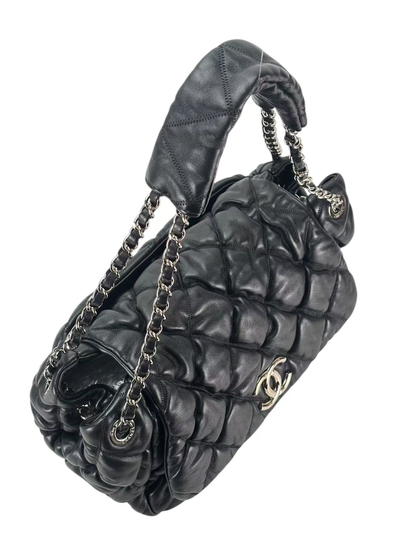 CHANEL - Bubble Quilted Leather Shoulder Bag