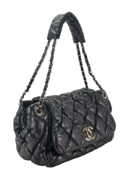 CHANEL - Bubble Quilted Leather Shoulder Bag