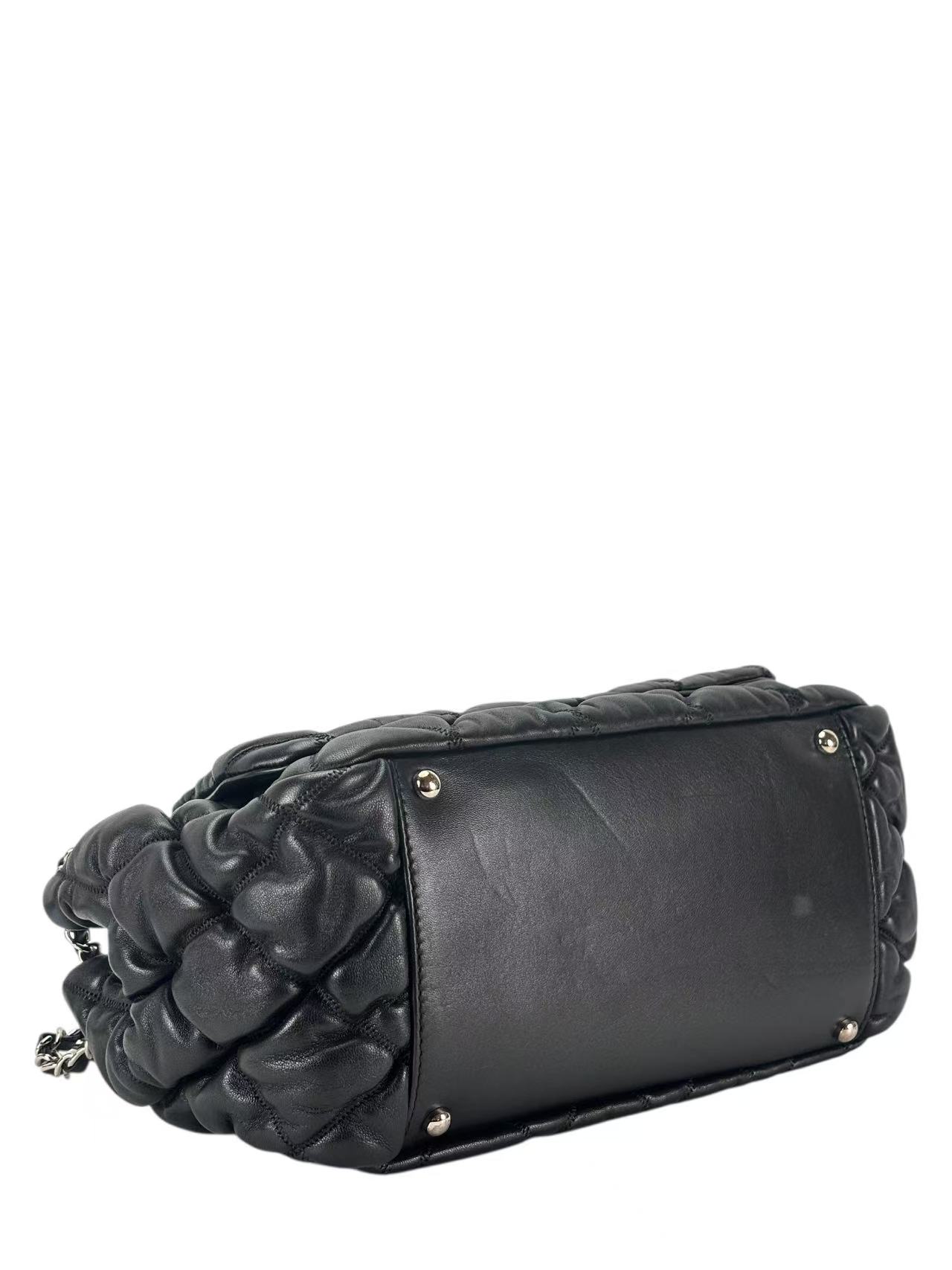 CHANEL - Bubble Quilted Leather Shoulder Bag