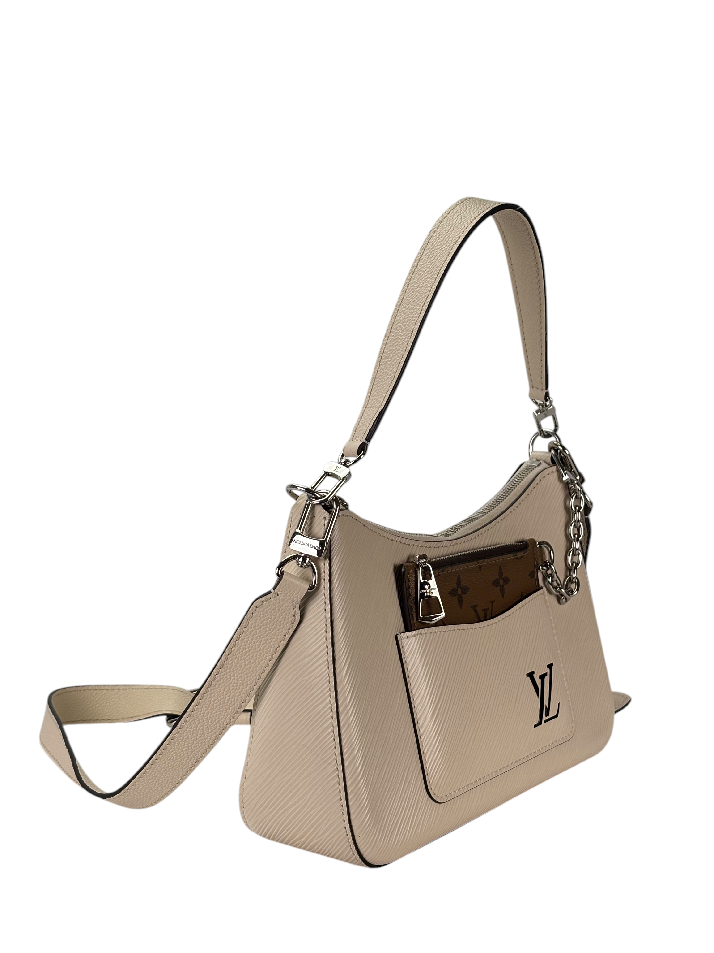 LOUIS VUITTON - White Epi Marel 2Way Quartz Handbag 