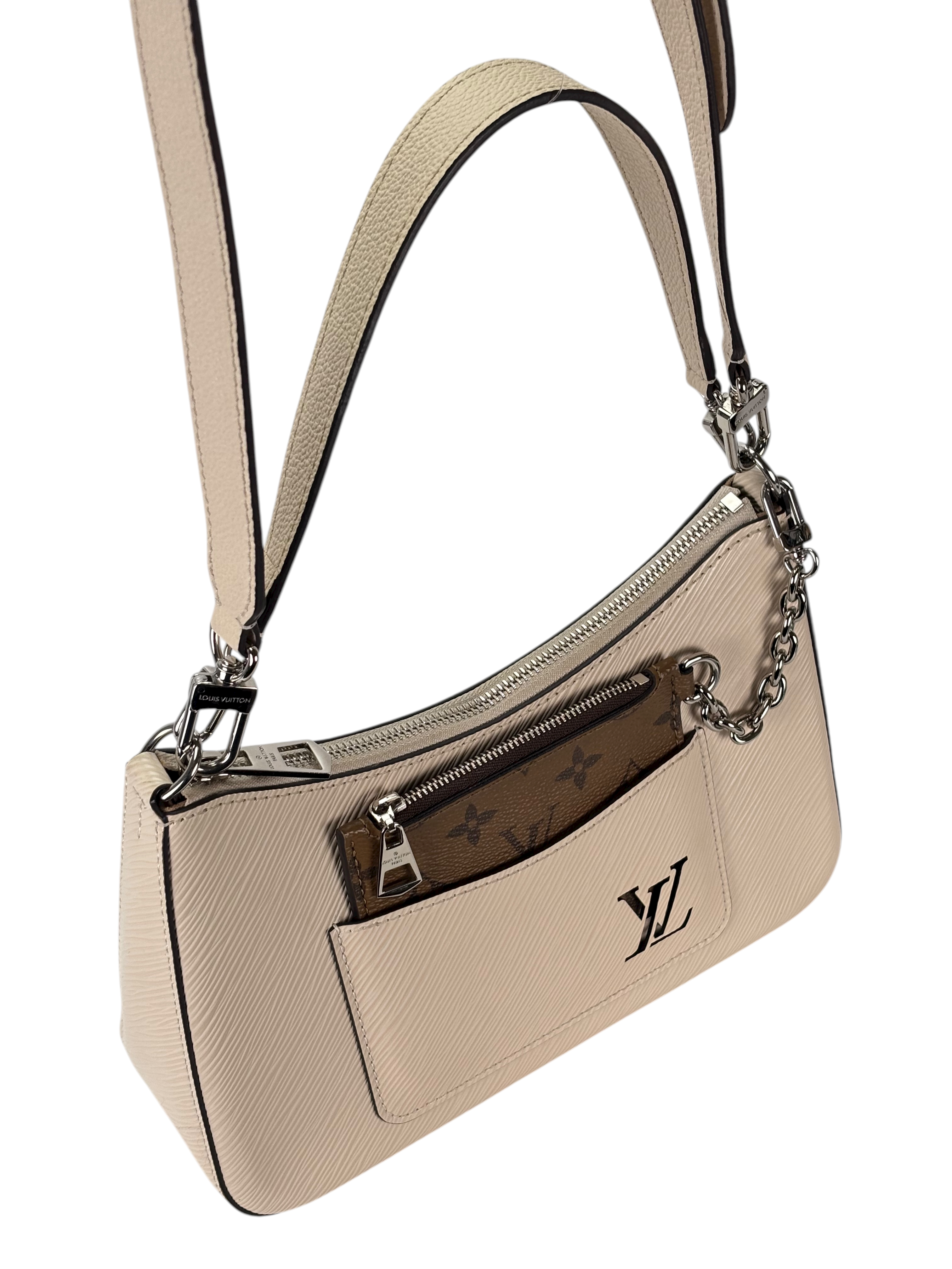 LOUIS VUITTON - White Epi Marel 2Way Quartz Handbag 