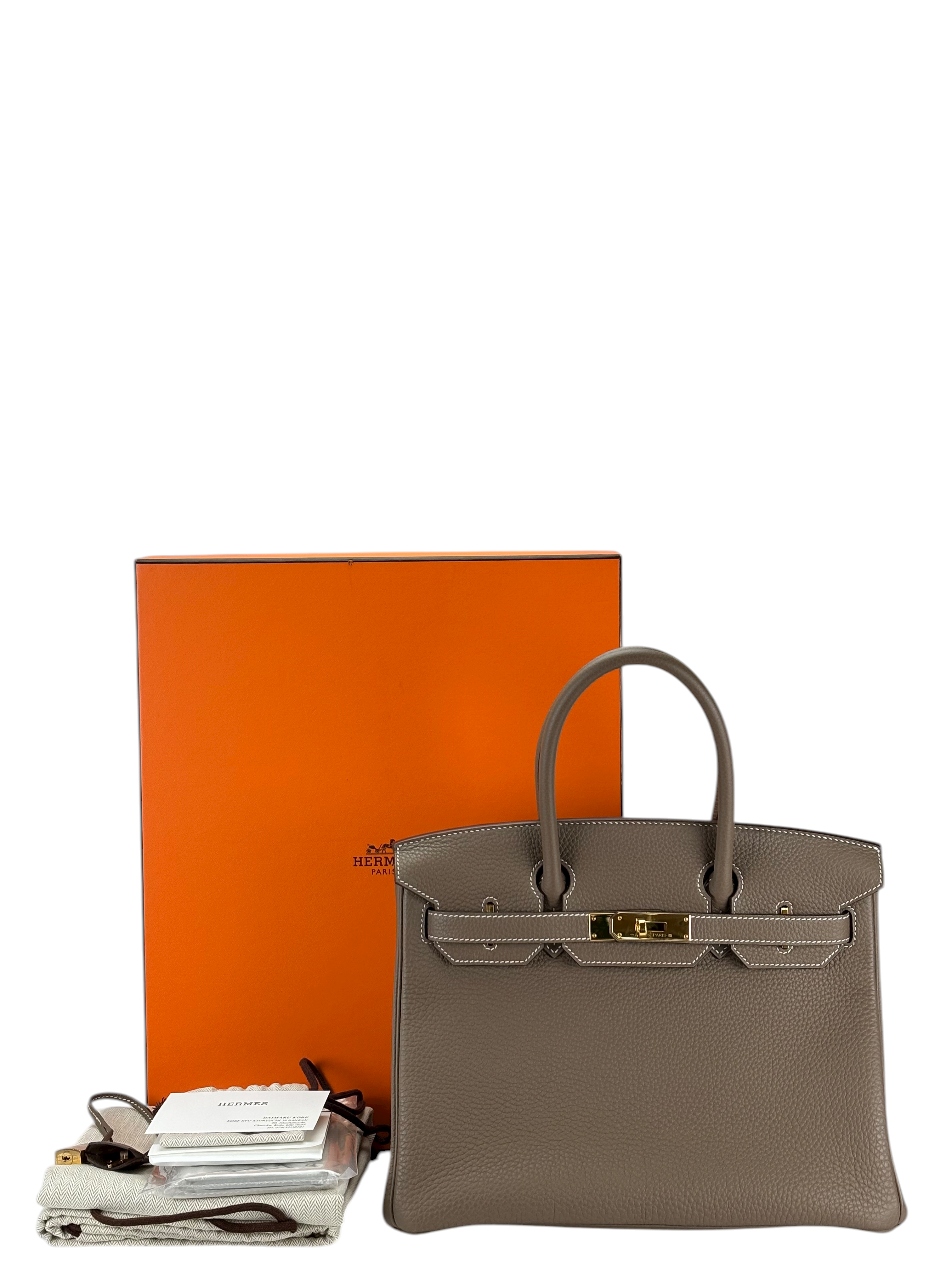 HERMES - Birkin 30 Etoupe Togo Gold Hardware 
