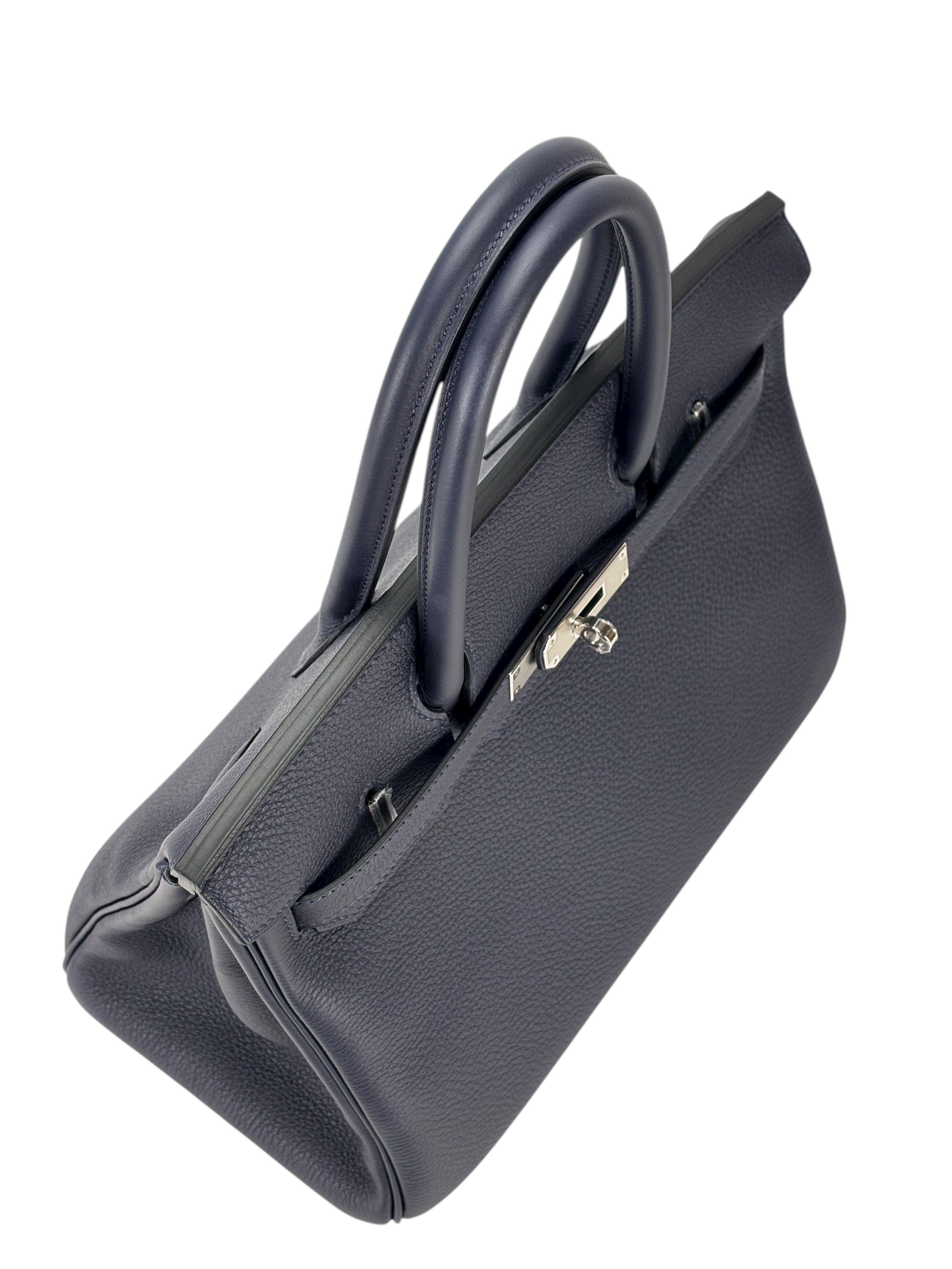 HERMES - Birkin 30 Bleu Nuit Togo Palladium Hardware 