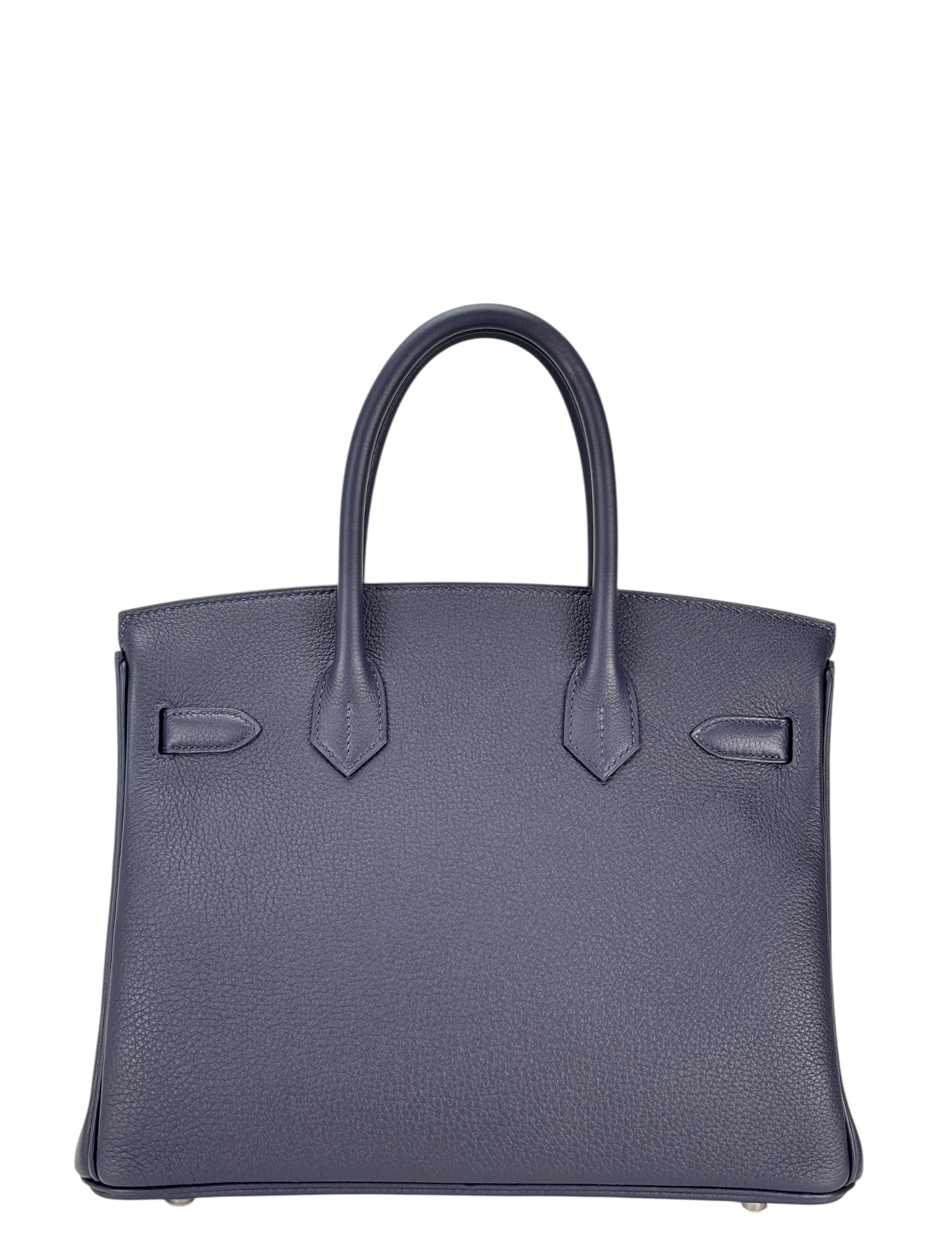 HERMES - Birkin 30 Bleu Nuit Togo Palladium Hardware 