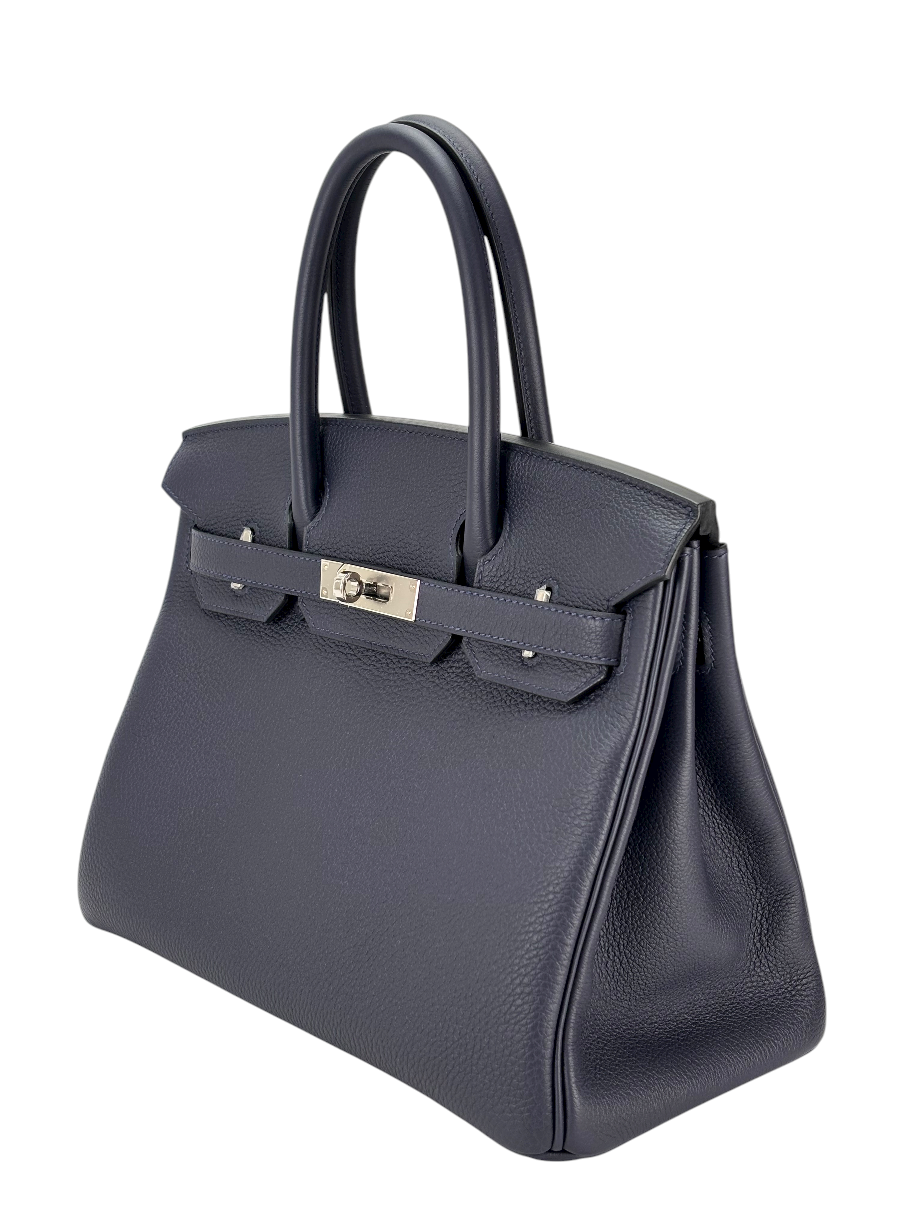 HERMES - Birkin 30 Bleu Nuit Togo Palladium Hardware 