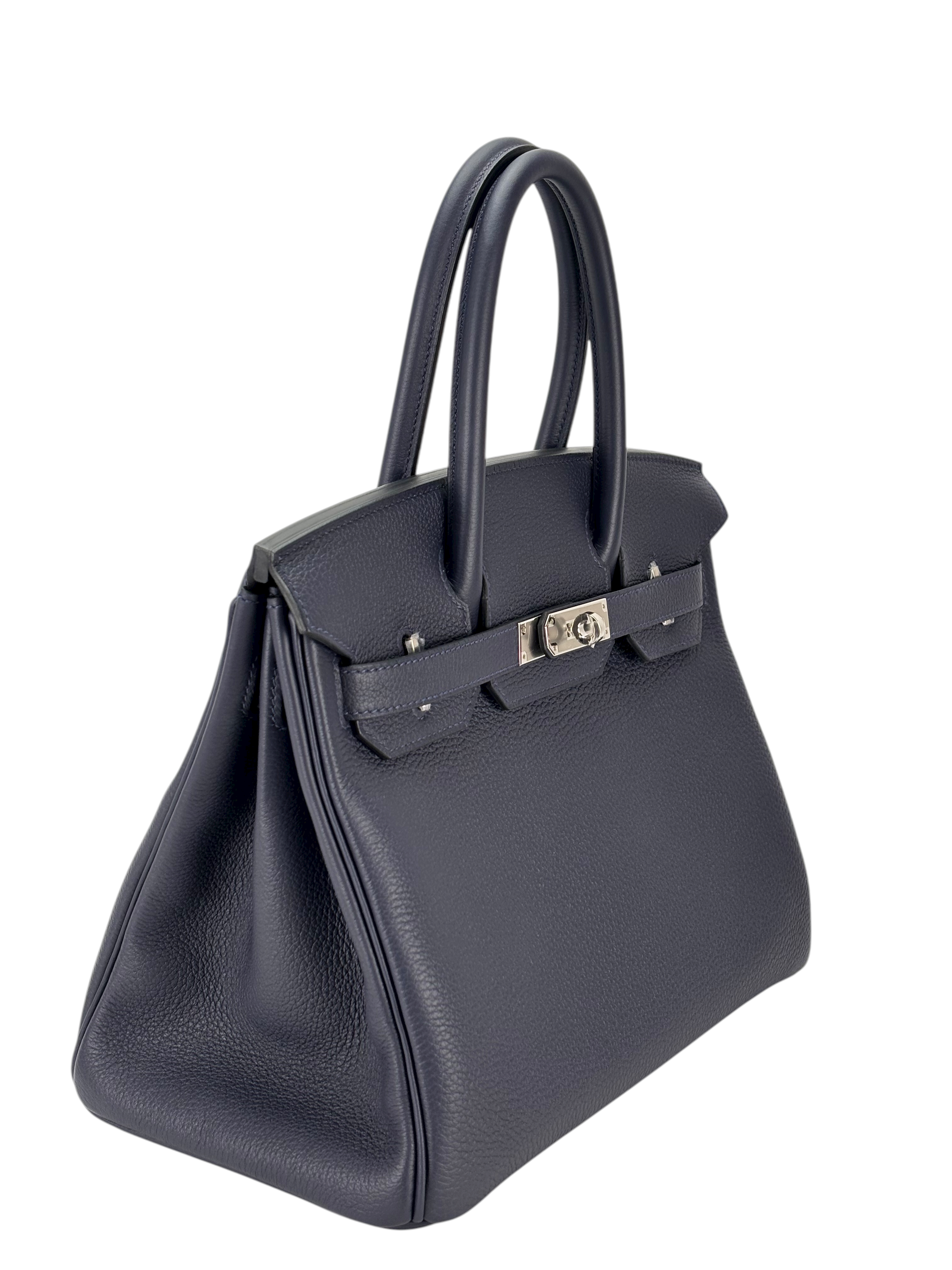 HERMES - Birkin 30 Bleu Nuit Togo Palladium Hardware 