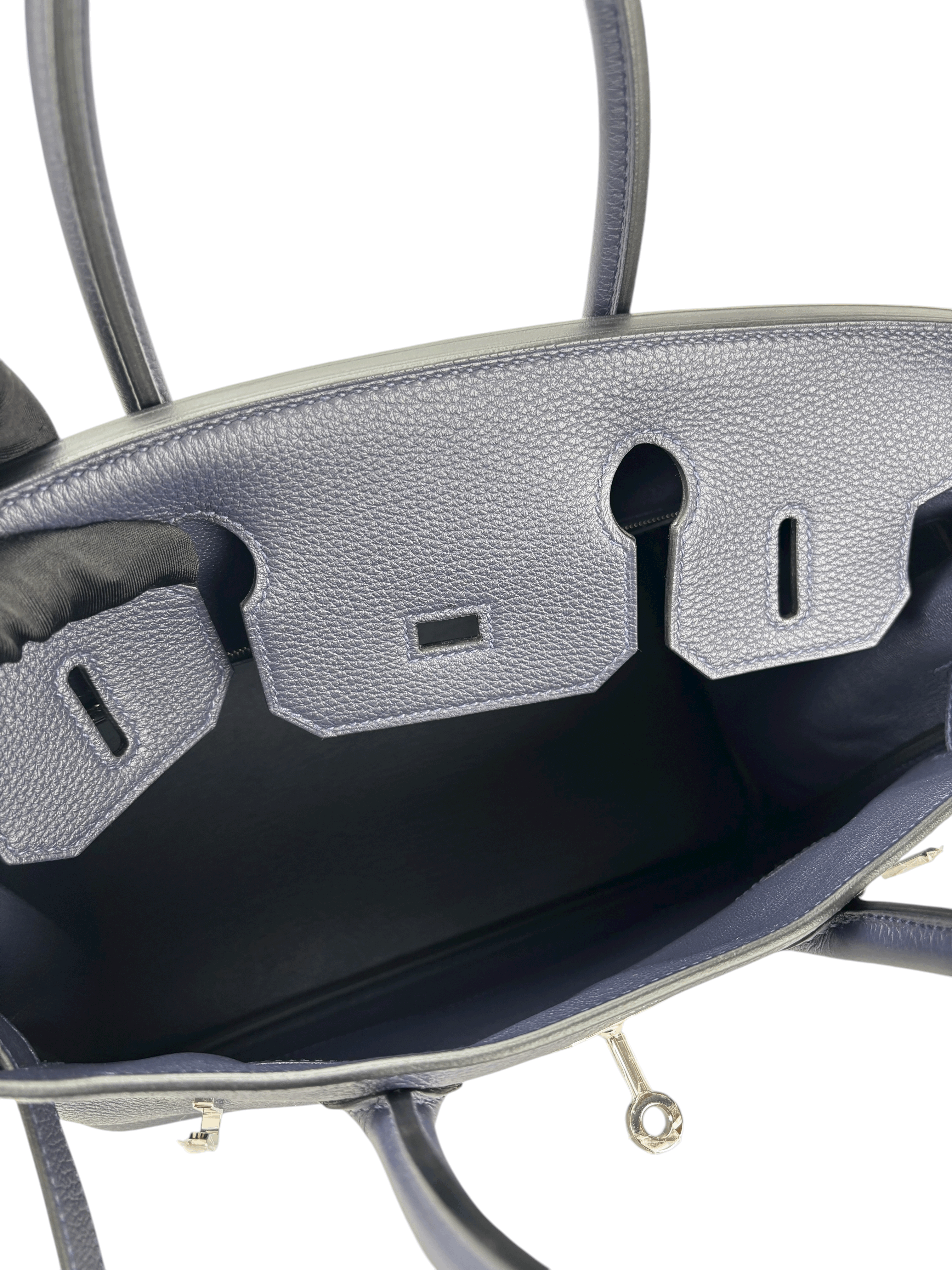 HERMES - Birkin 30 Bleu Nuit Togo Palladium Hardware 