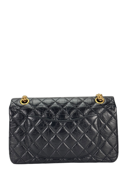 CHANEL - 2.55 Reissue 225 Flap Black Calfskin Gold Hardware