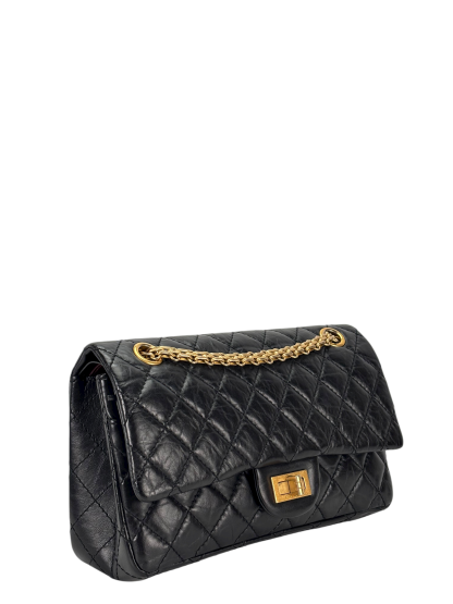 CHANEL - 2.55 Reissue 225 Flap Black Calfskin Gold Hardware