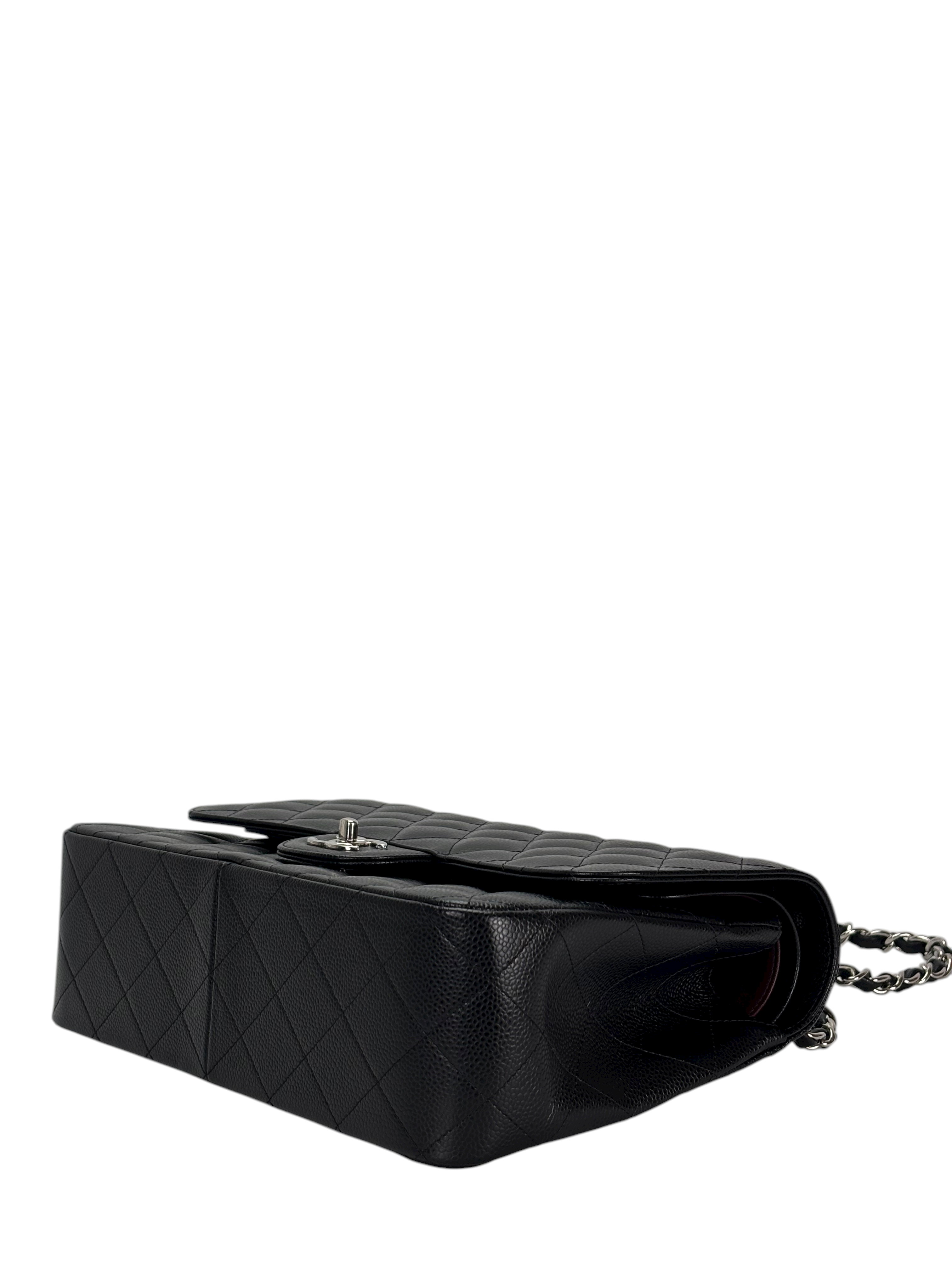 CHANEL - Black Caviar Jumbo 30 Flap Bag