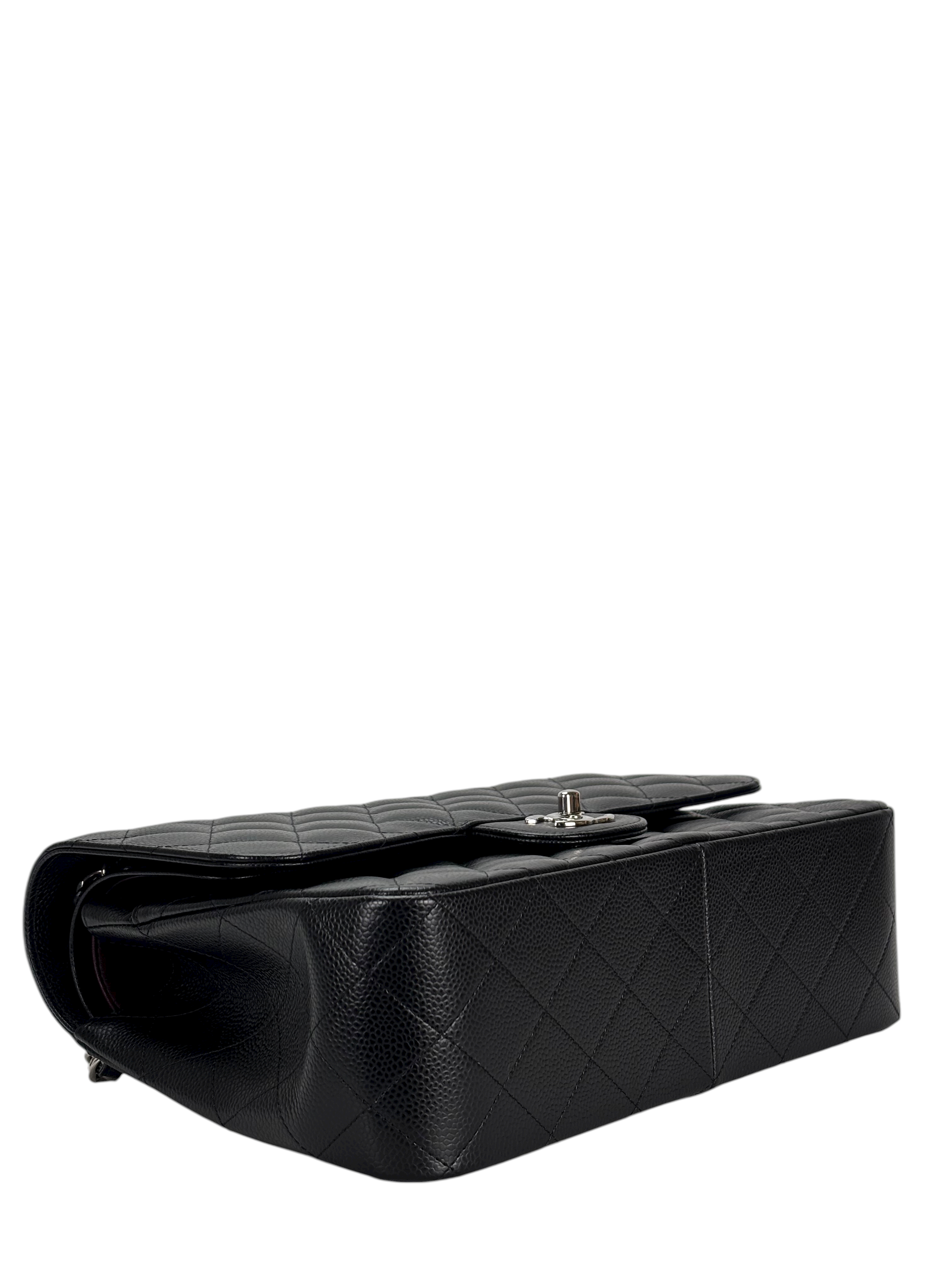 CHANEL - Black Caviar Jumbo 30 Flap Bag