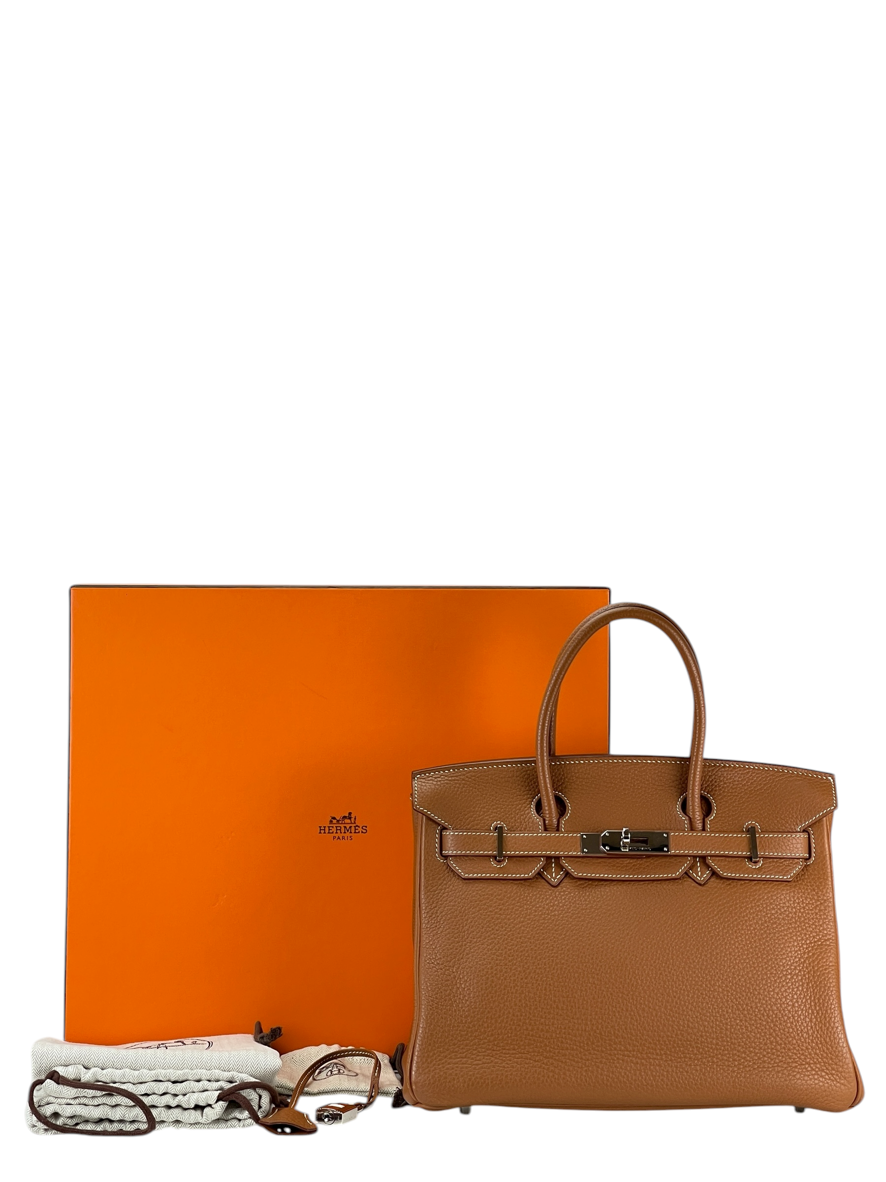 HERMES - Birkin 30 Gold Togo Palladium Hardware 
