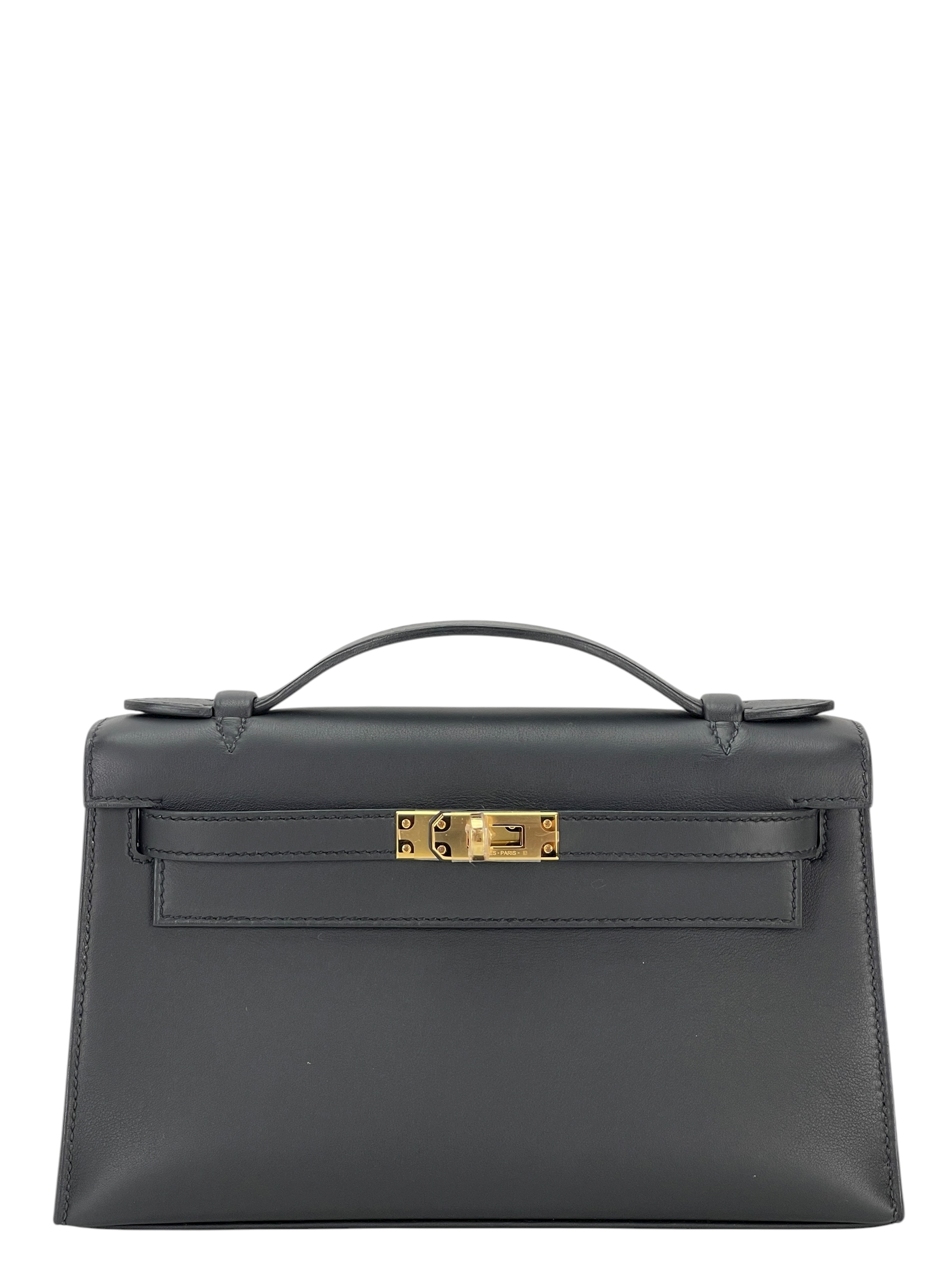 HERMES - Mini Kelly 2 89 Noir Swift Gold Hardware
