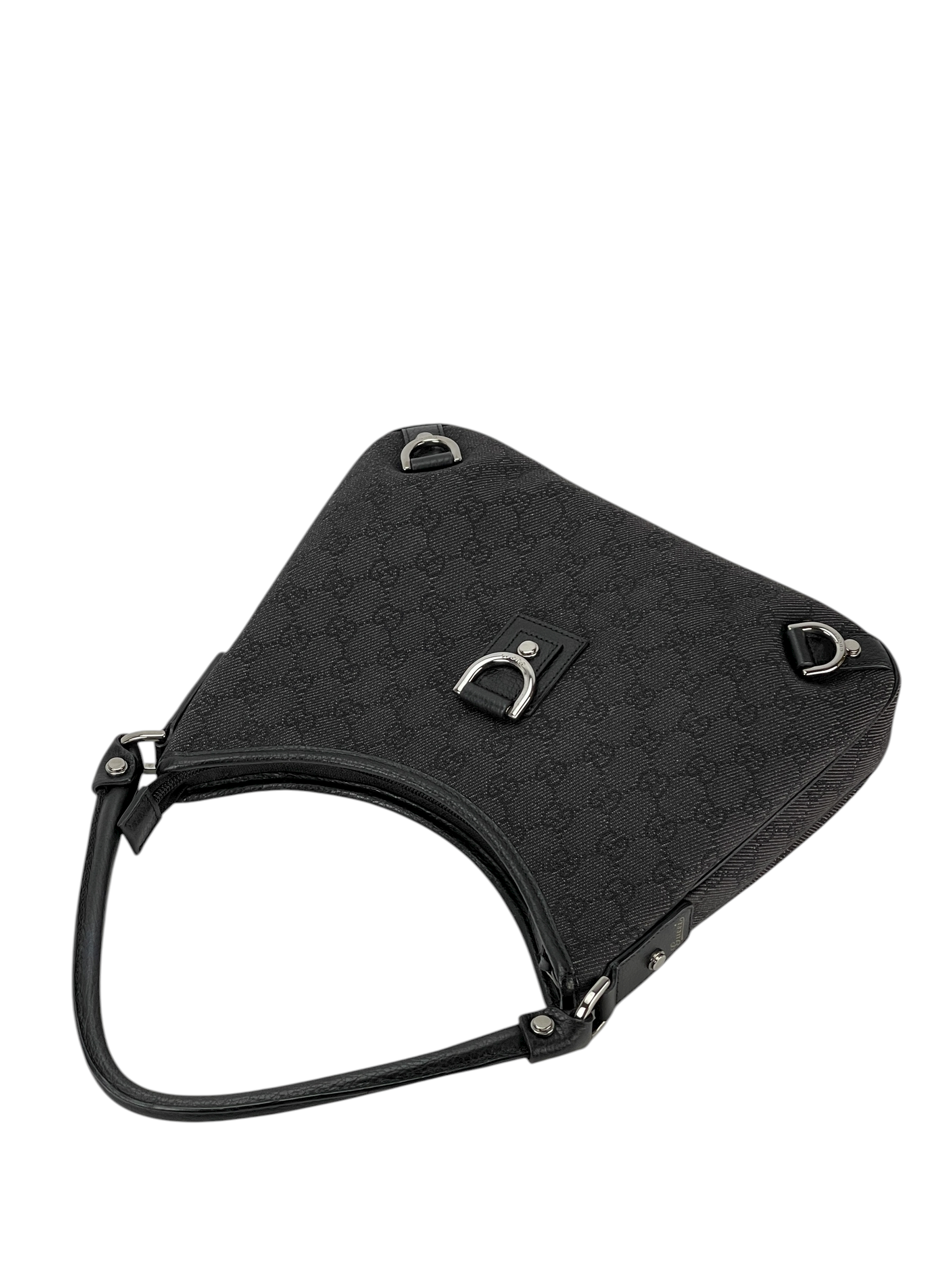 GUCCI - Black Ophidia Abbey Guccissima Semi Shoulder Bag