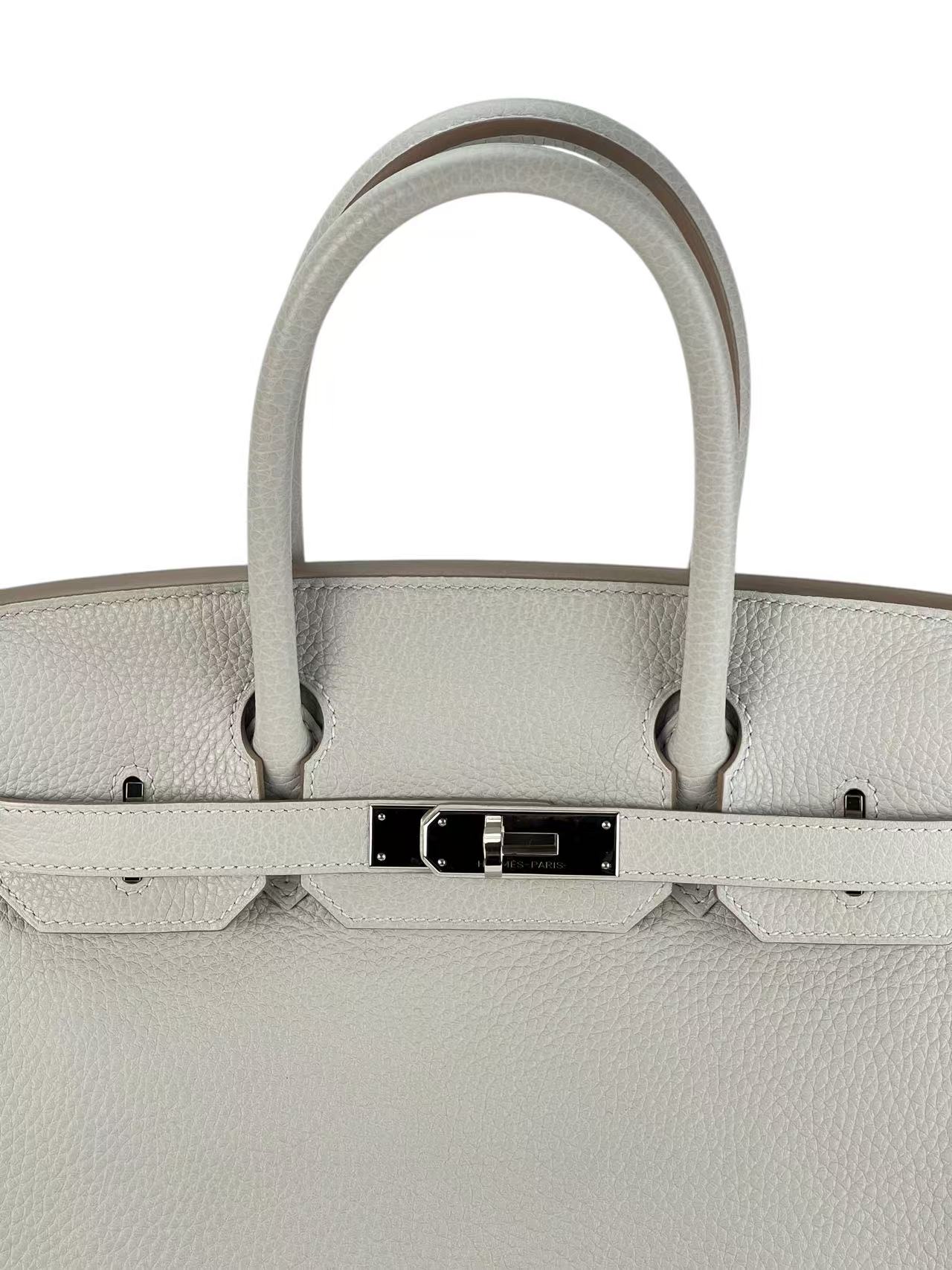 HERMES - Birkin 30 Pearl Grey Togo Palladium Hardware 