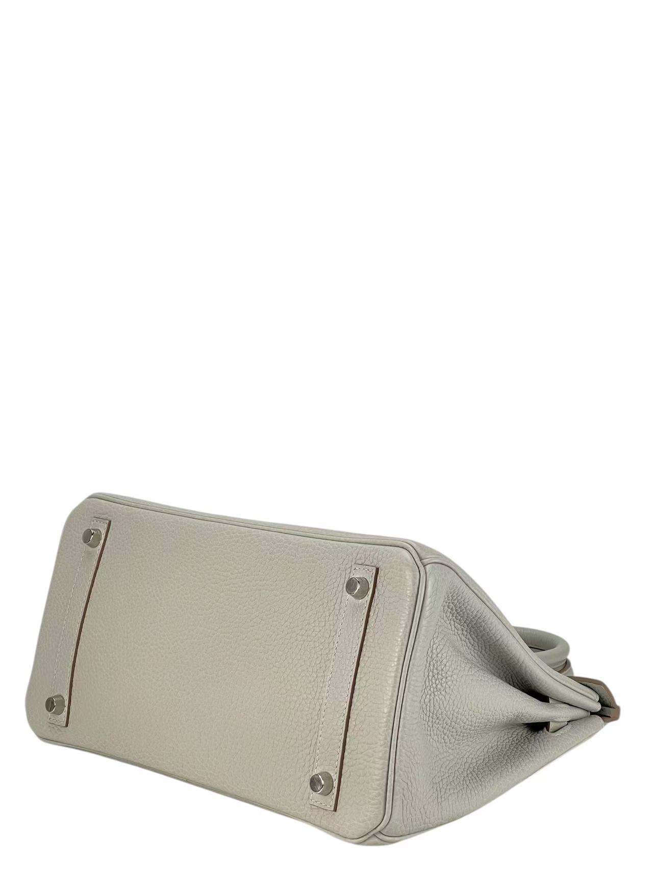 HERMES - Birkin 30 Pearl Grey Togo Palladium Hardware 