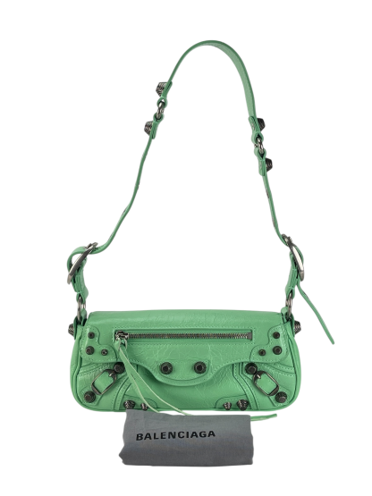 BALENCIAGA - Light Green Calfskin Le Cagole Sling Xs Shoulder Bag