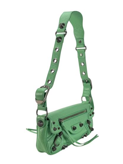BALENCIAGA - Light Green Calfskin Le Cagole Sling Xs Shoulder Bag