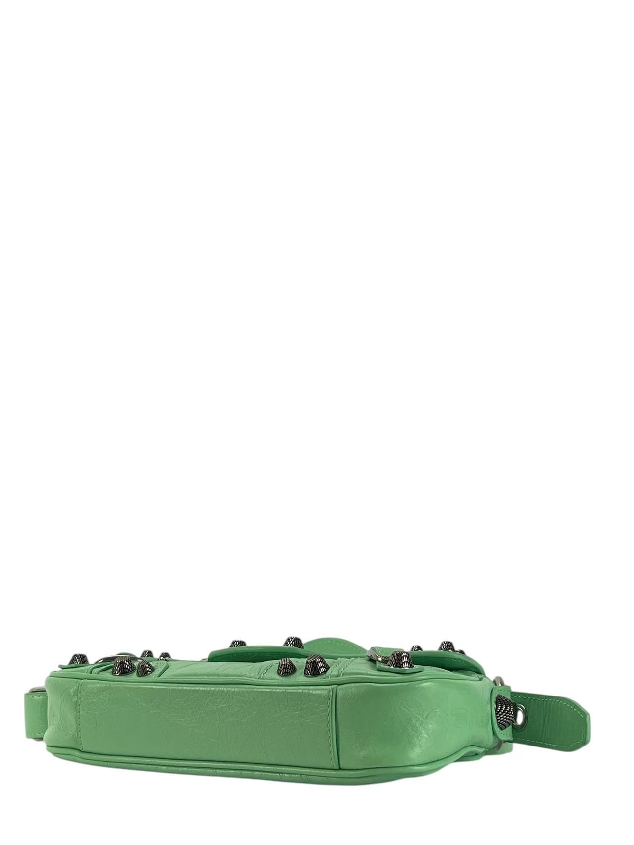 BALENCIAGA - Light Green Calfskin Le Cagole Sling Xs Shoulder Bag