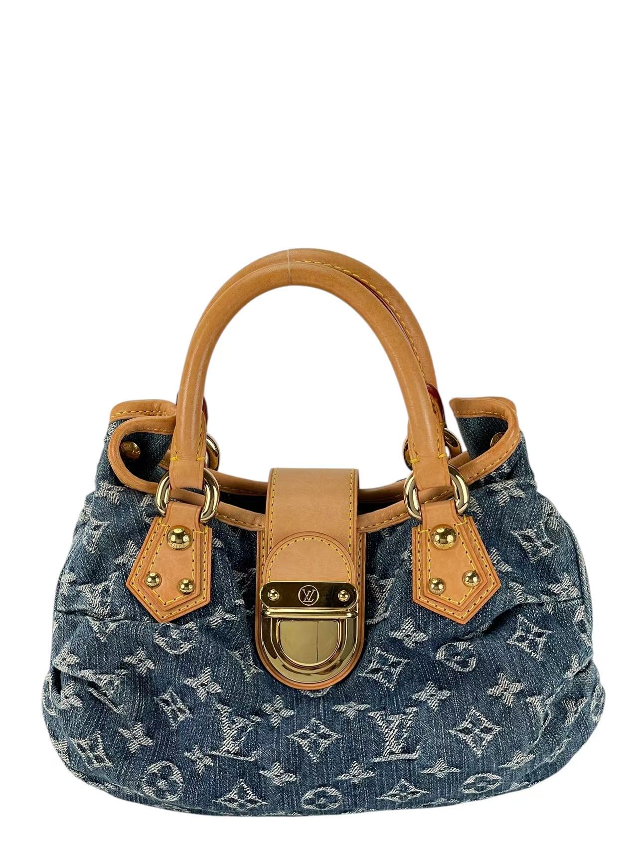 LOUIS VUITTON -  Pleaty Blue Monogram Denim