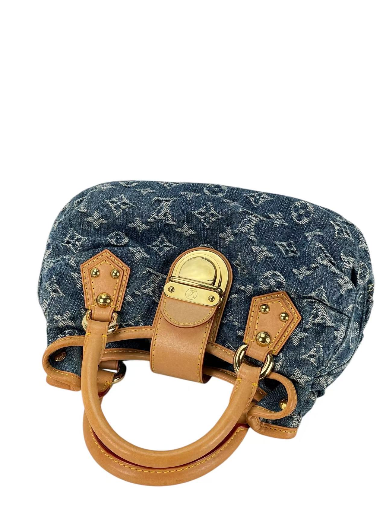 LOUIS VUITTON -  Pleaty Blue Monogram Denim