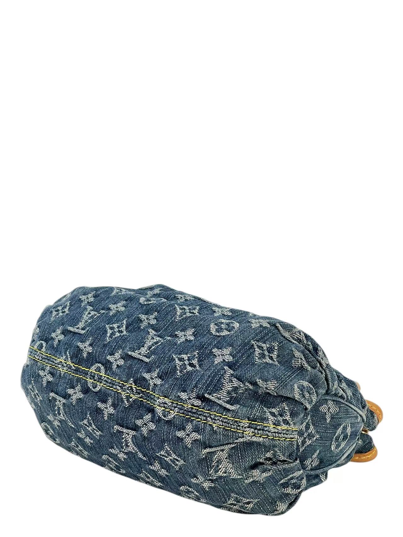 LOUIS VUITTON -  Pleaty Blue Monogram Denim