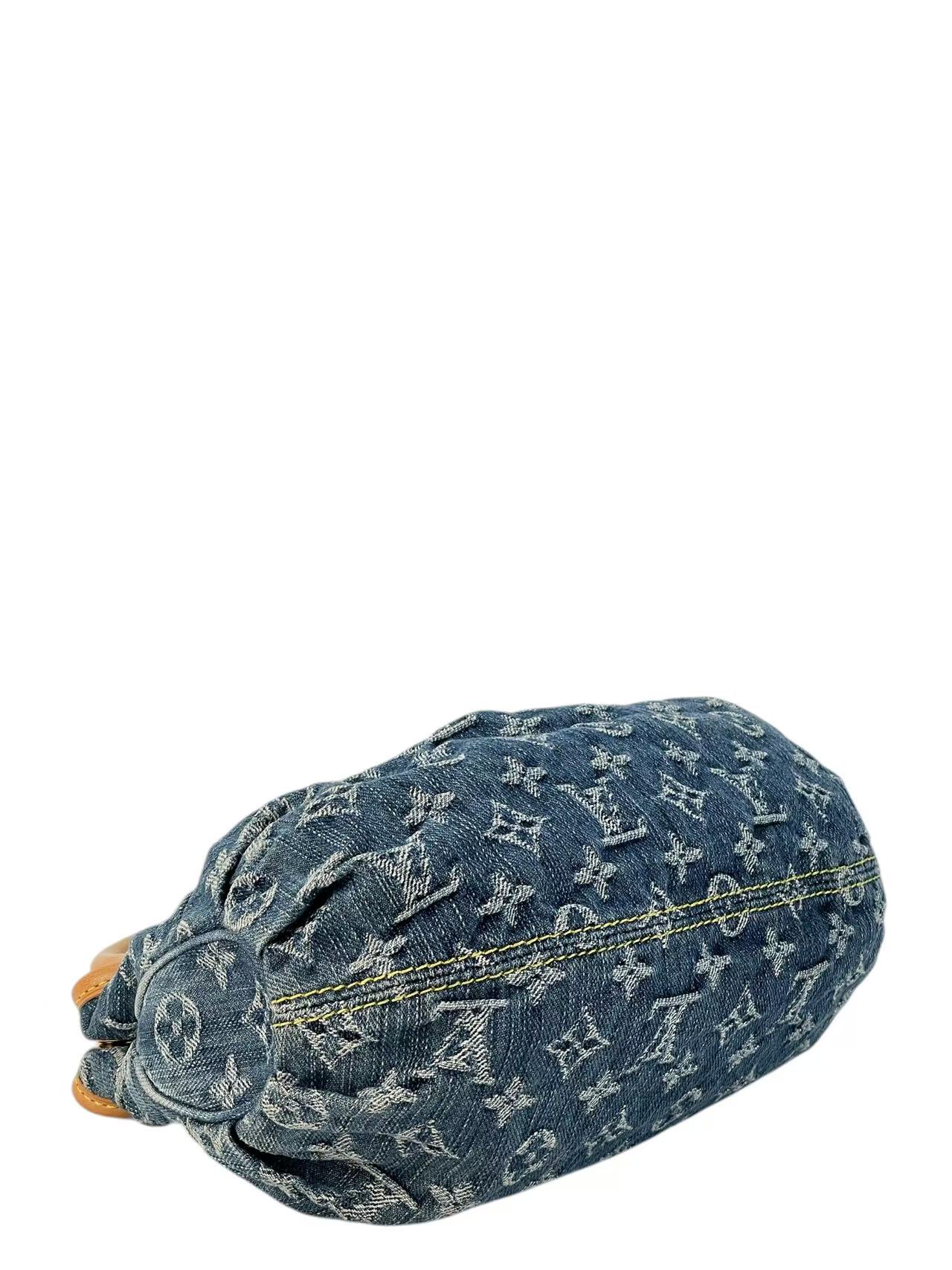LOUIS VUITTON -  Pleaty Blue Monogram Denim