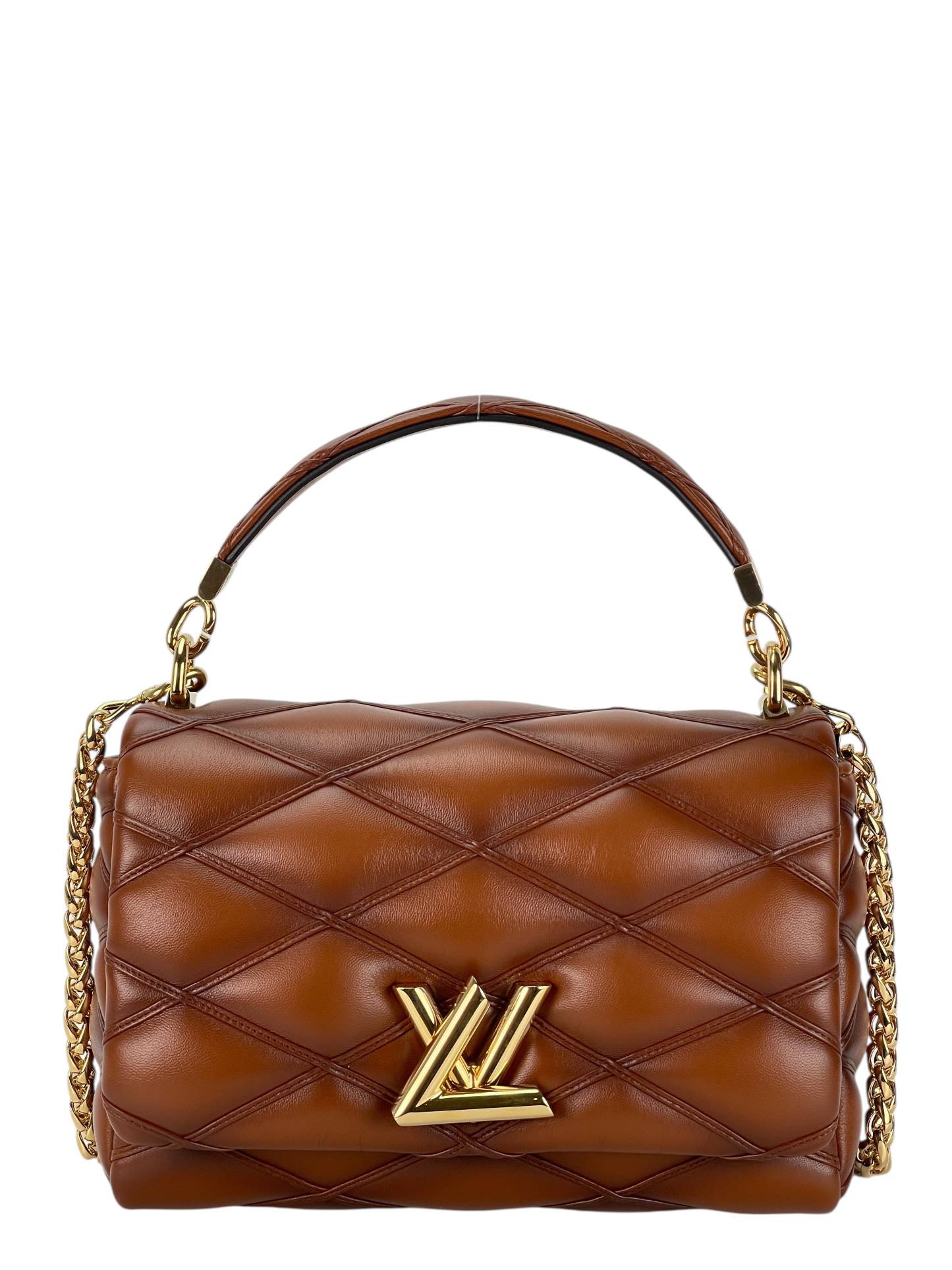 LOUIS VUITTON - Caramel Lambskin Quilted Shoulder Bag