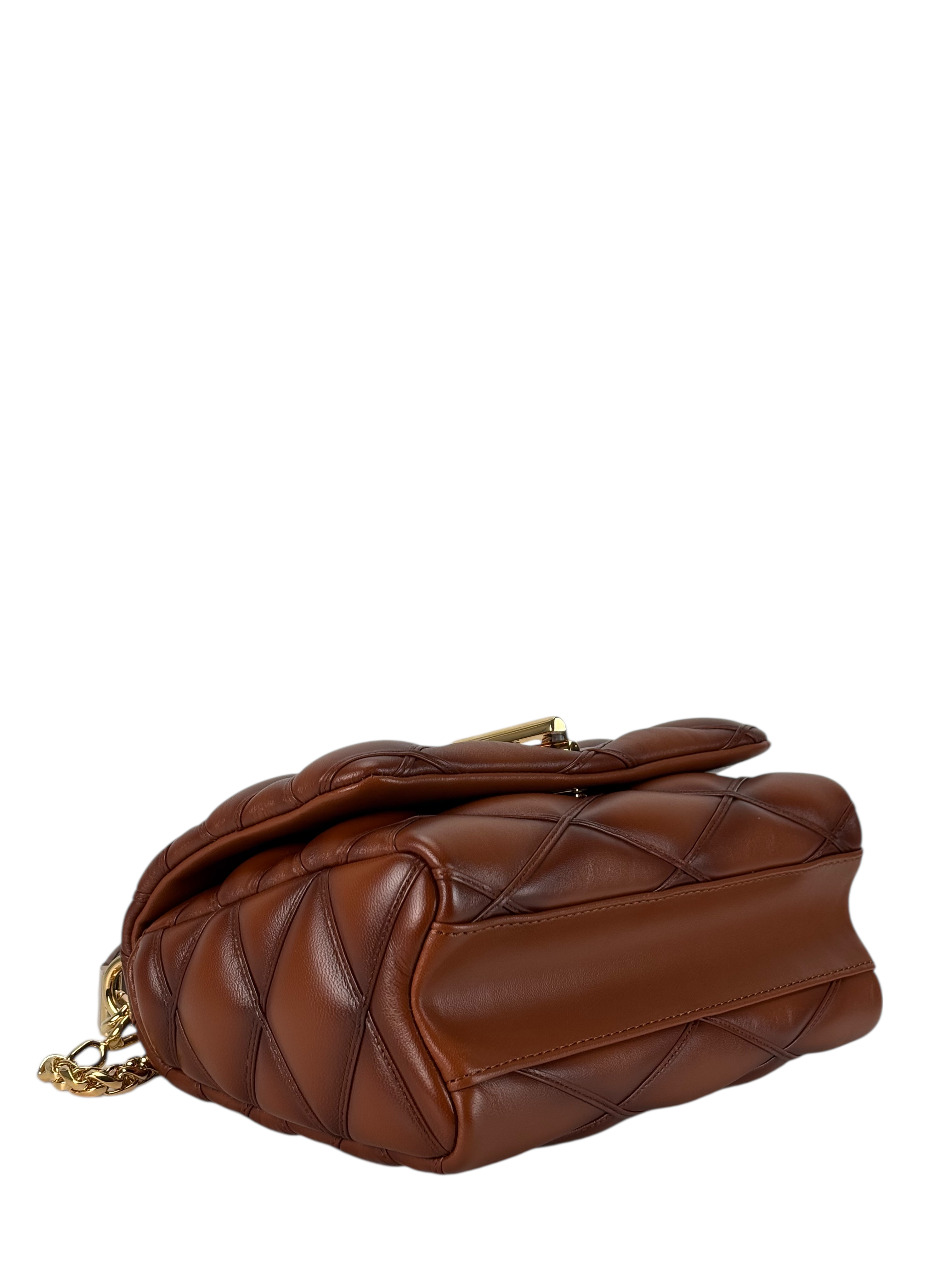 LOUIS VUITTON - Caramel Lambskin Quilted Shoulder Bag