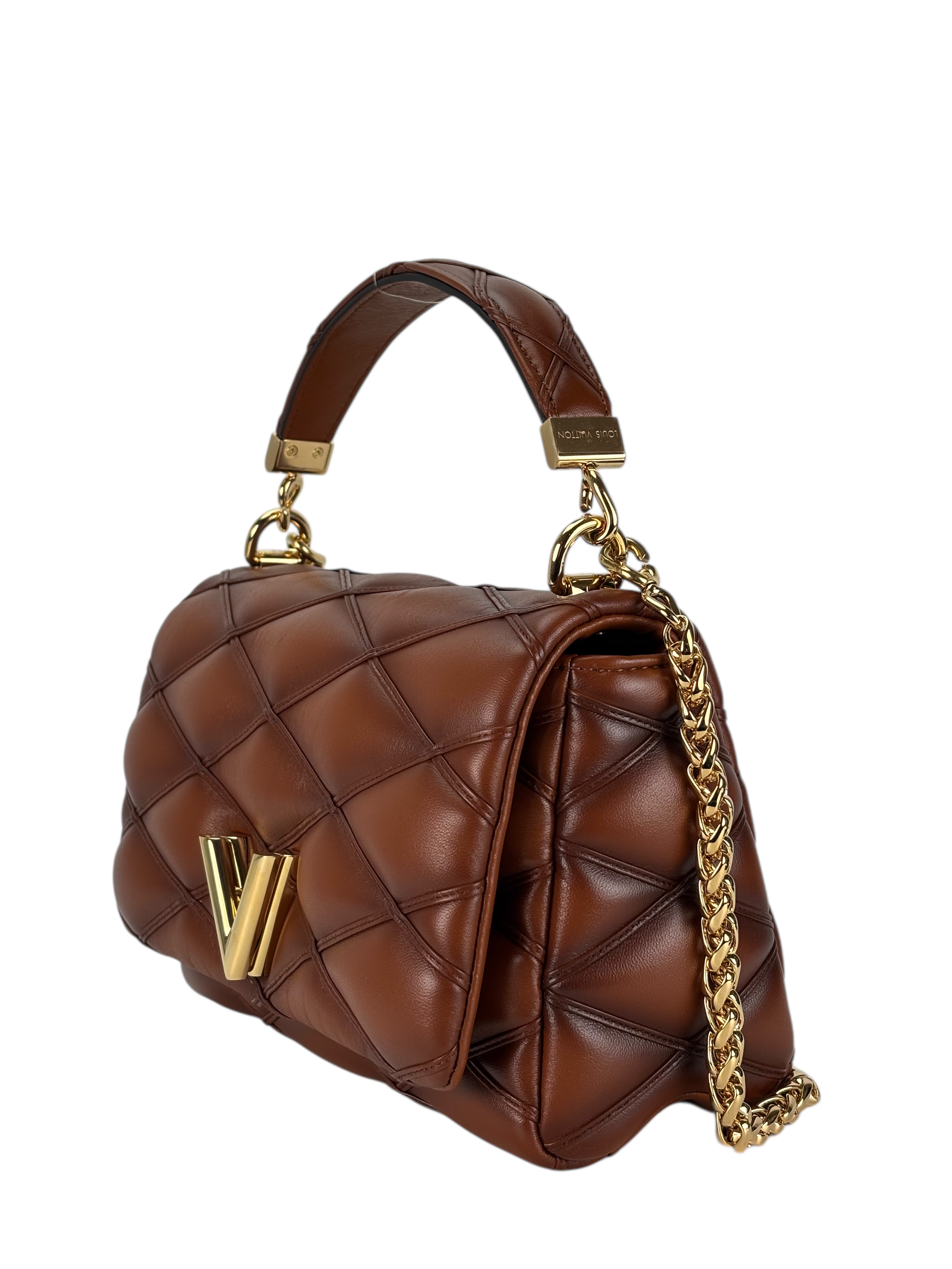 LOUIS VUITTON - Caramel Lambskin Quilted Shoulder Bag