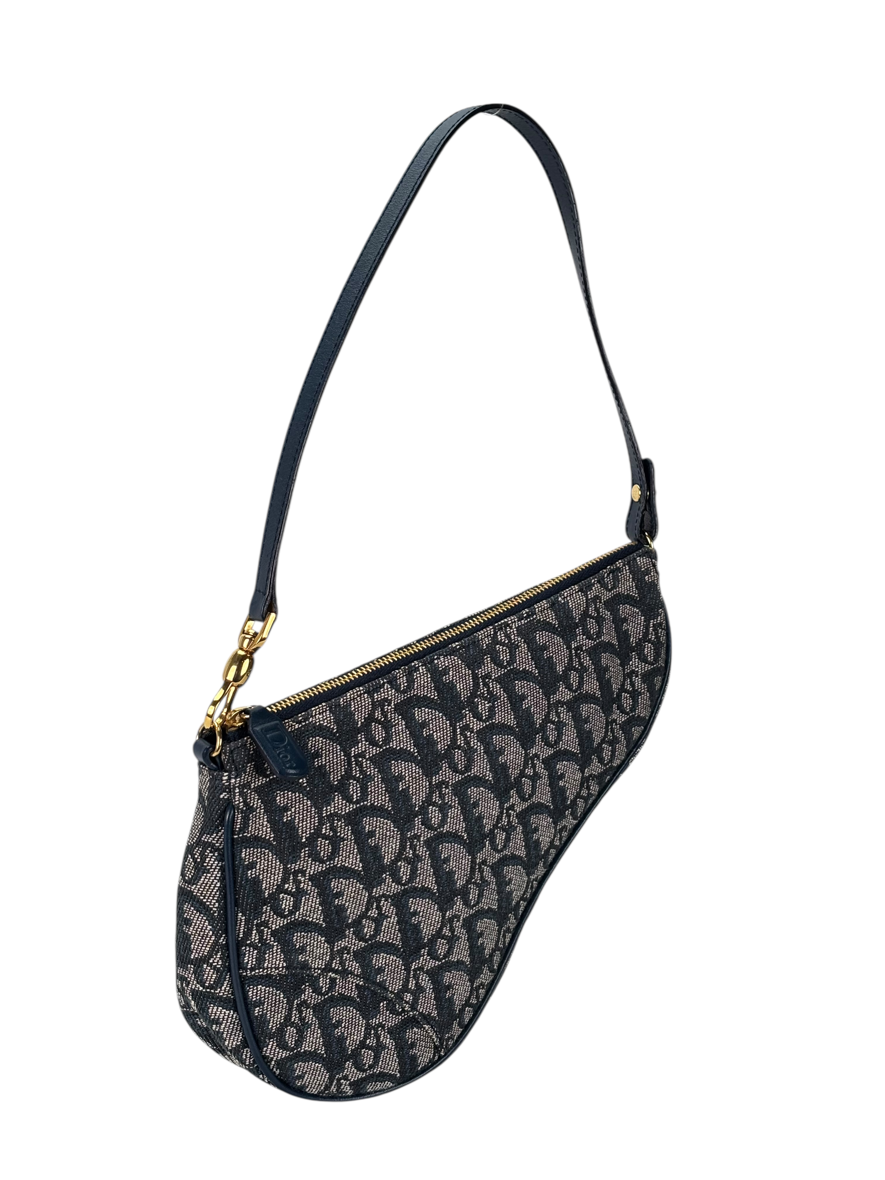 CHRISTIAN DIOR - Navy Trotter Saddle Handbag