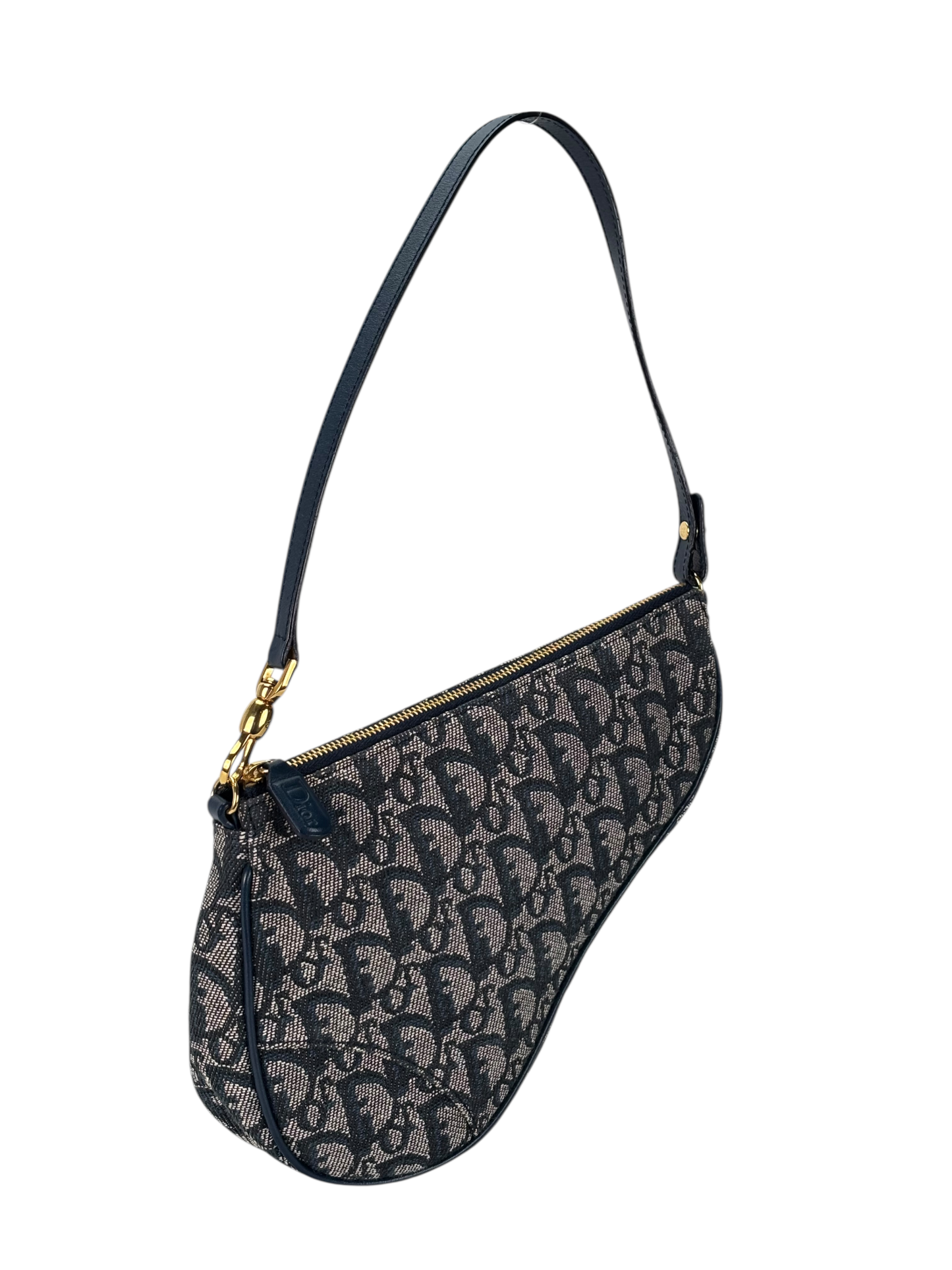 CHRISTIAN DIOR - Navy Trotter Saddle Handbag